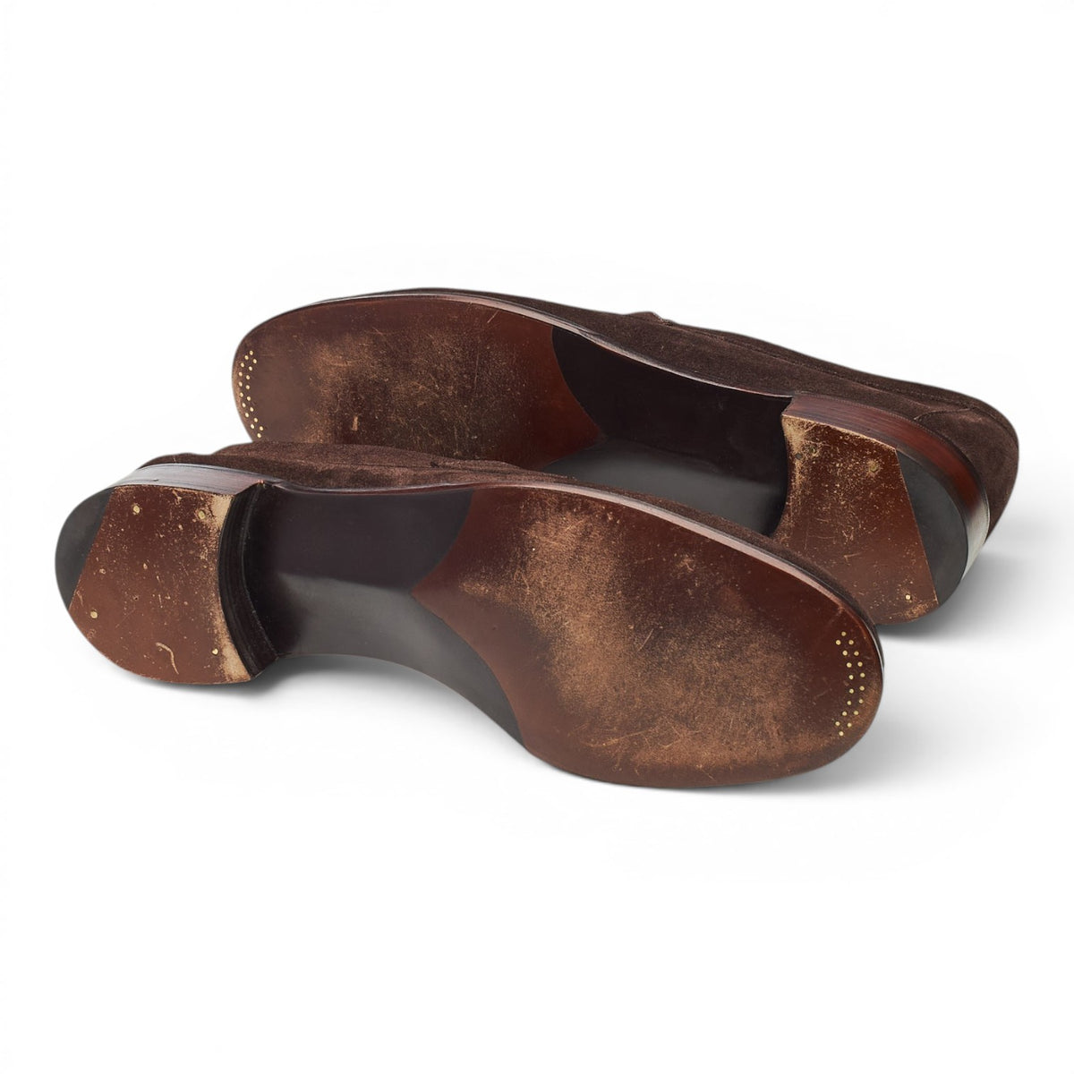 'Cannes' Dark Brown Suede Split Toe Loafer UK 8.5 E