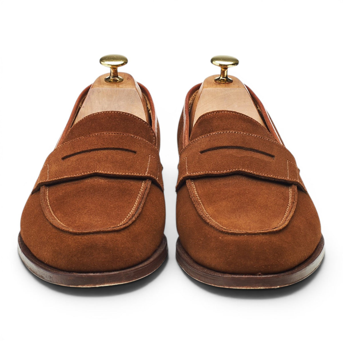 'Portland' Snuff Brown Suede Loafers UK 8.5 EX