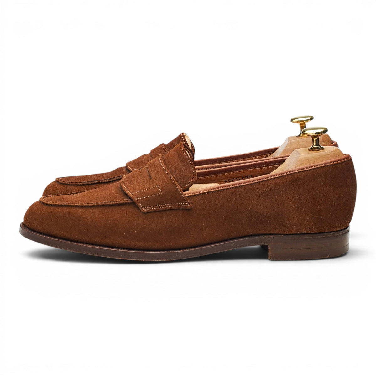 'Portland' Snuff Brown Suede Loafers UK 8.5 EX