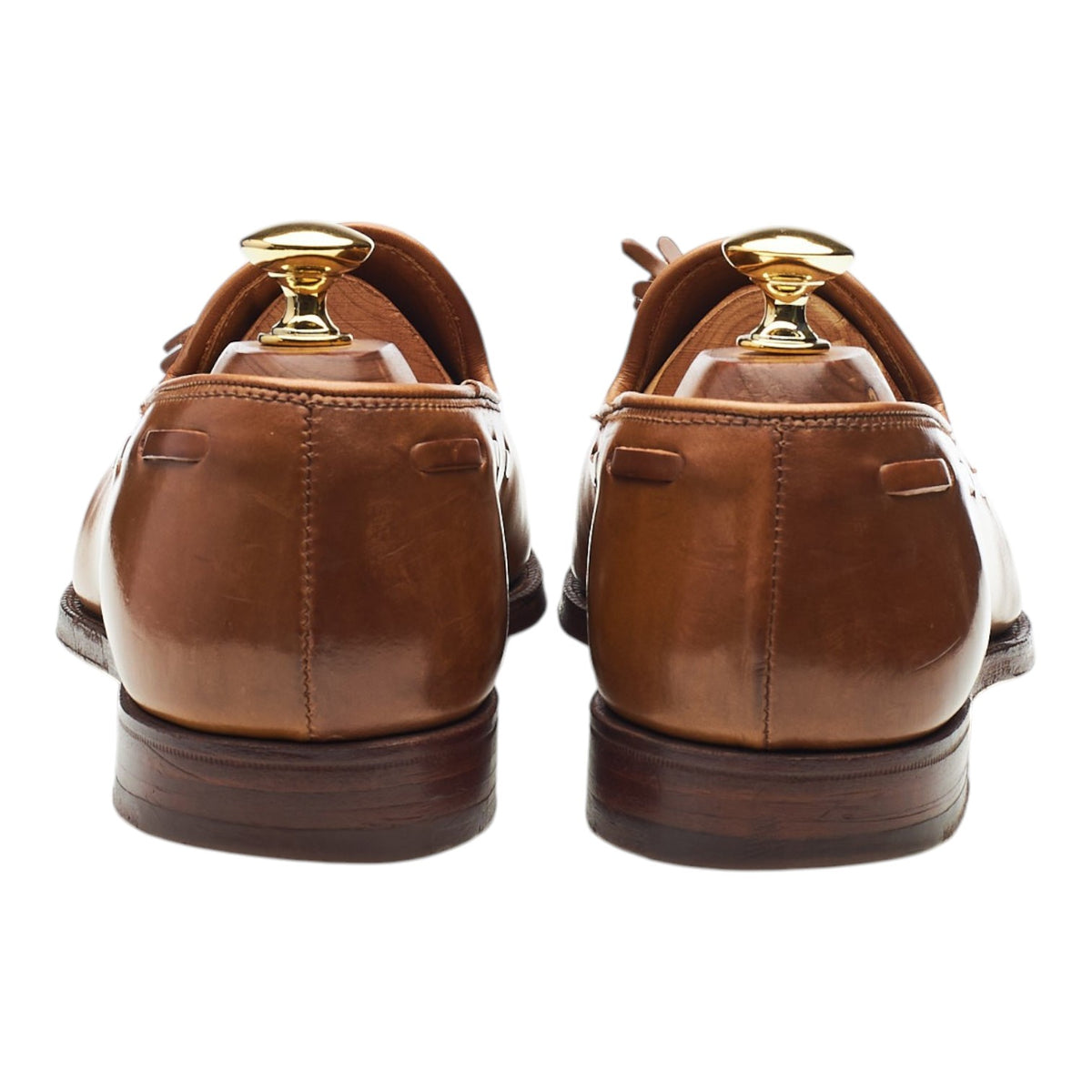 'Cavendish 2' Whisky Tan Brown Cordovan Leather Tassel Loafers UK 6.5 E
