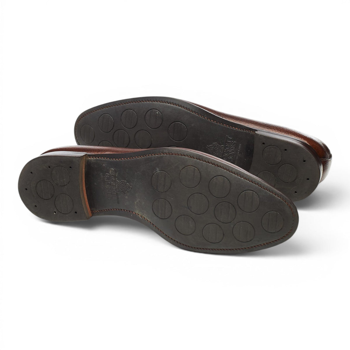 'Hardwick' Dark Brown Grain Leather Split Toe Derby UK 9.5 E