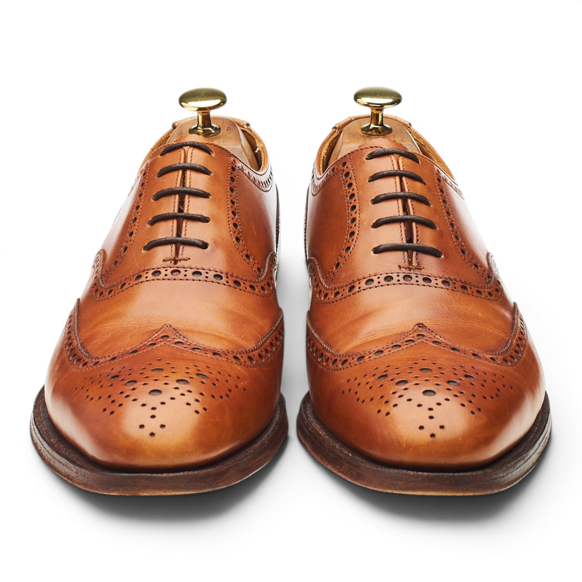 Poulson Skone & Co. Tan Brown Leather Oxford Brogues UK 8.5 US 9 D