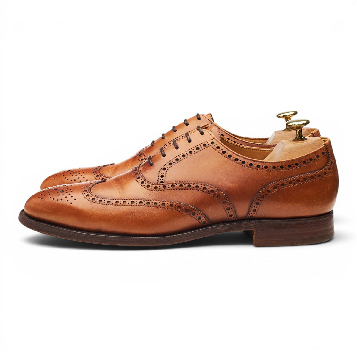 Poulson Skone & Co. Tan Brown Leather Oxford Brogues UK 8.5 US 9 D