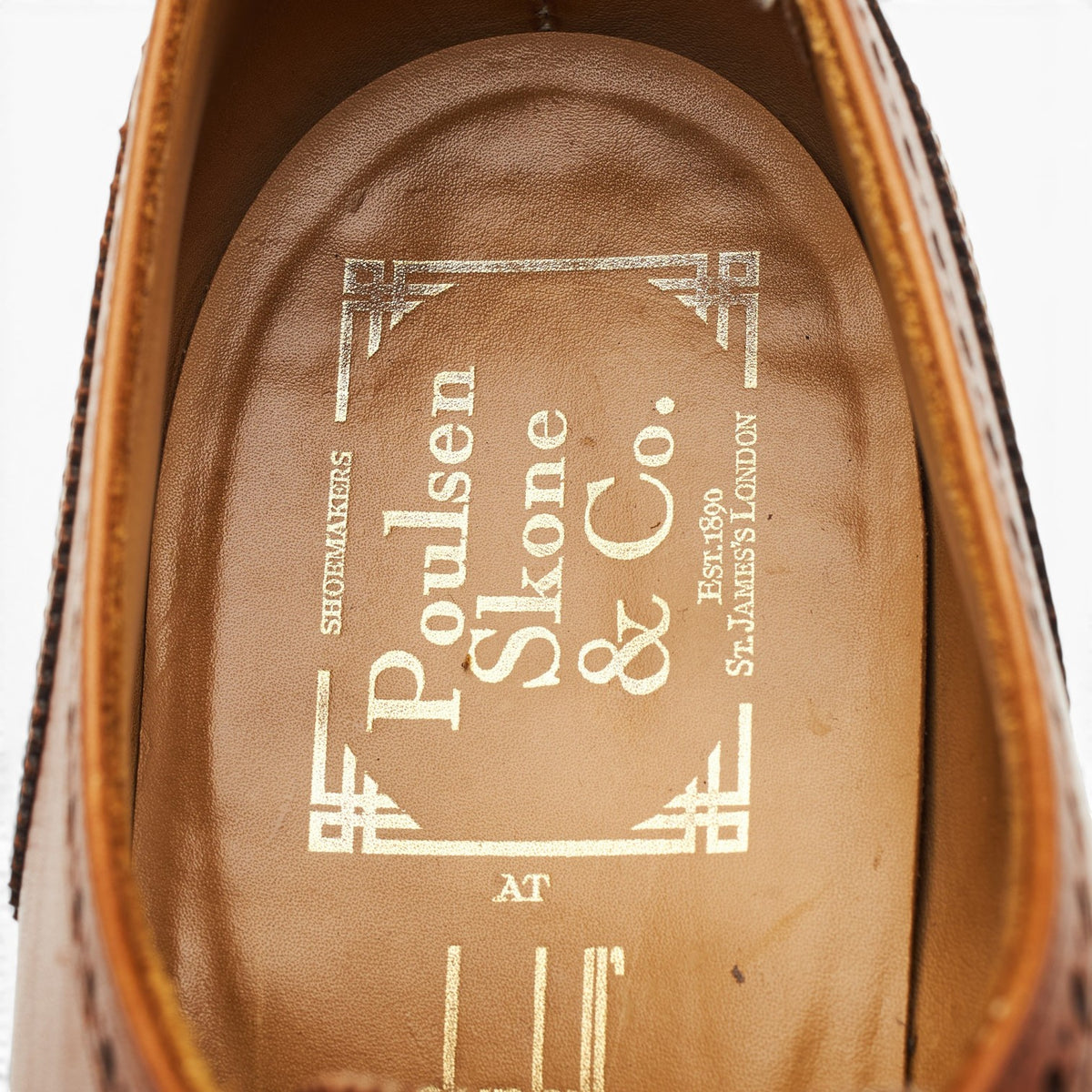 Poulson Skone & Co. Tan Brown Leather Oxford Brogues UK 8.5 US 9 D