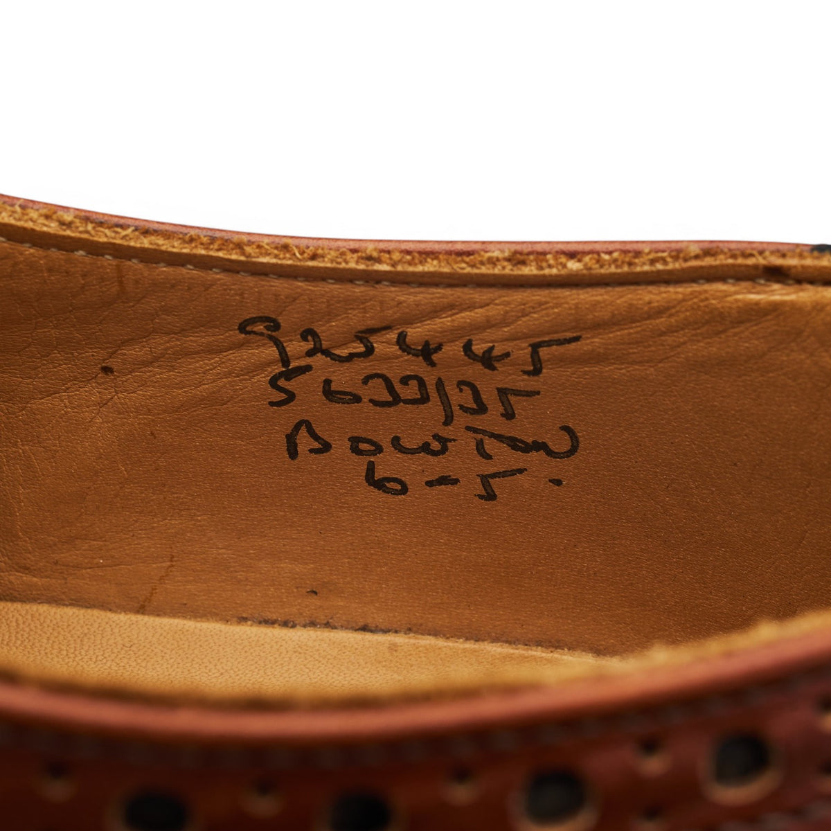 'Bourton' Tan Brown Leather Derby Brogues UK 6