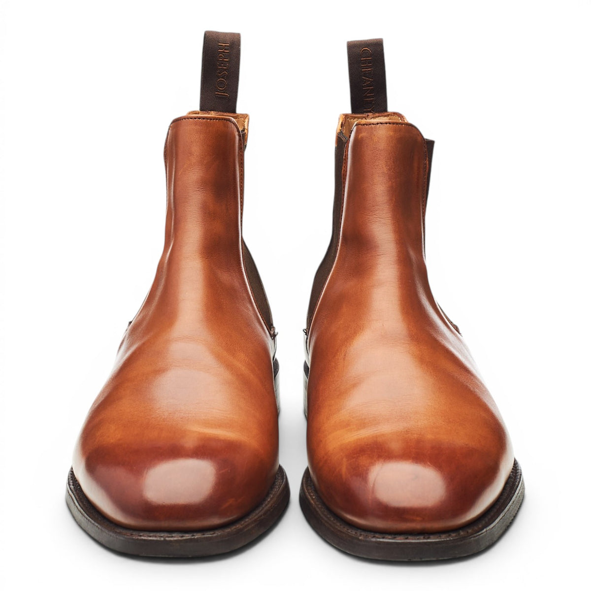 'Godfrey' Tan Brown Leather Chelsea Boots UK 9 G