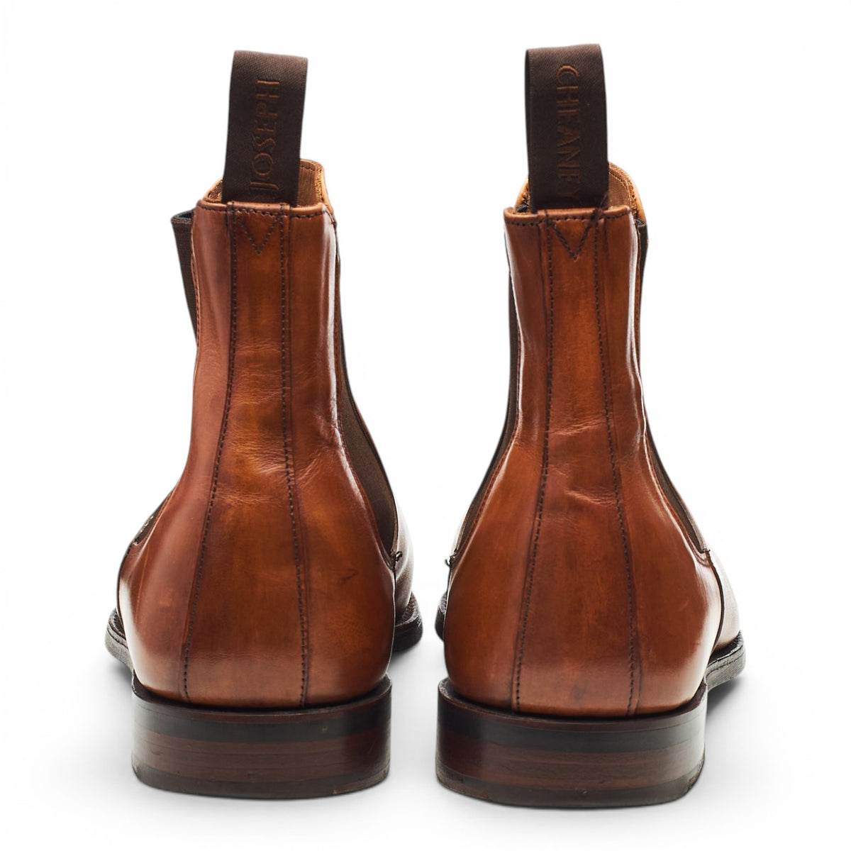 'Godfrey' Tan Brown Leather Chelsea Boots UK 9 G