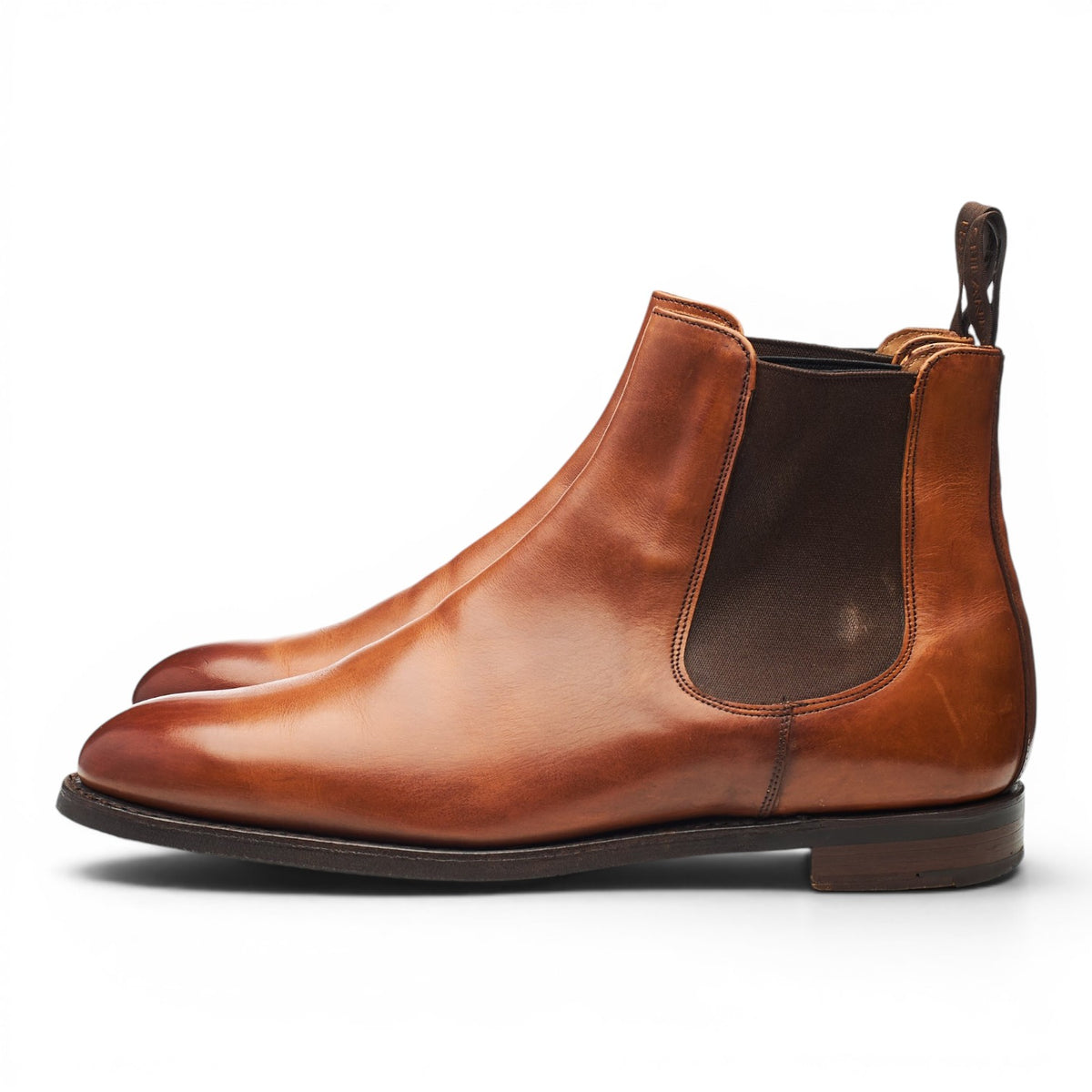 'Godfrey' Tan Brown Leather Chelsea Boots UK 9 G