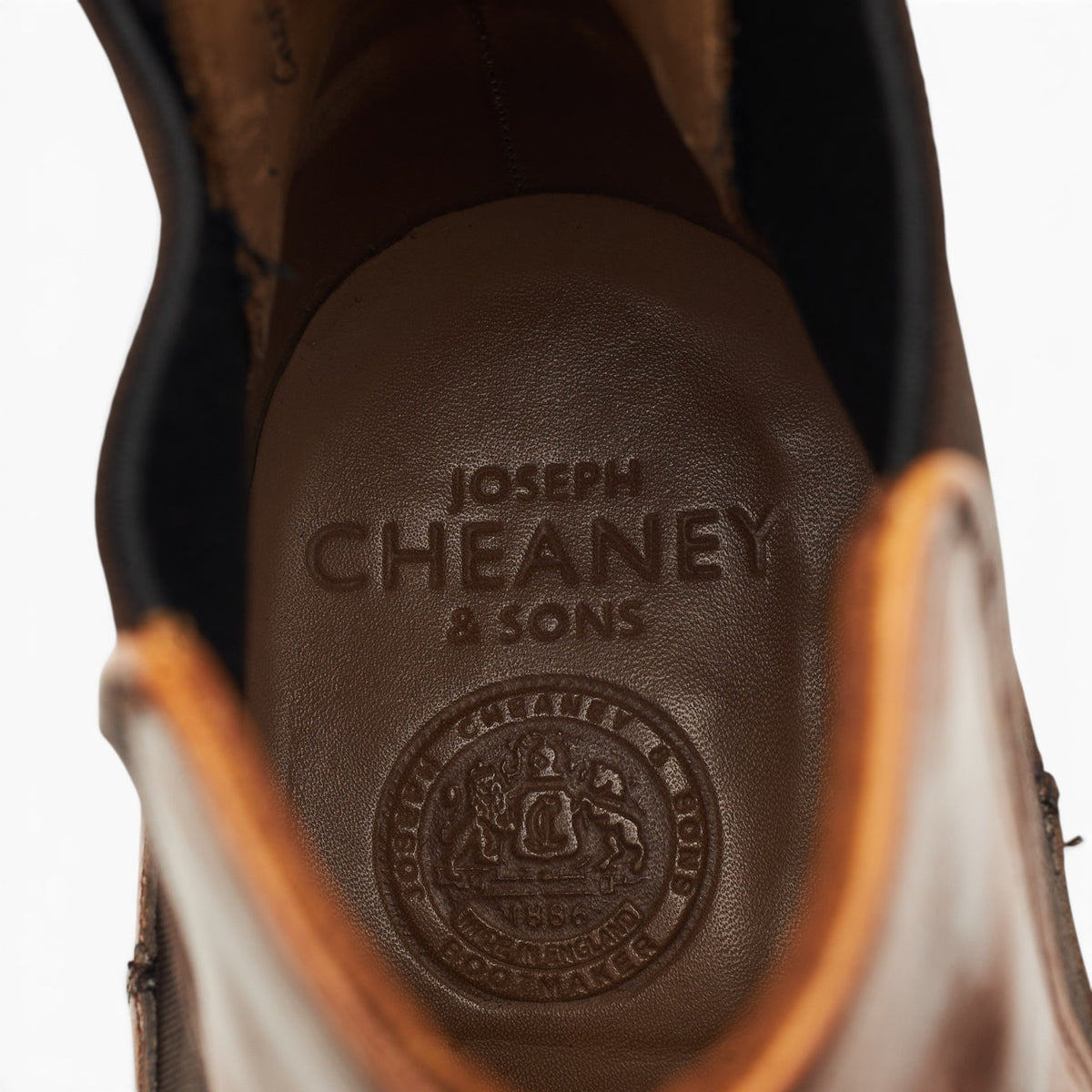 'Godfrey' Tan Brown Leather Chelsea Boots UK 9 G
