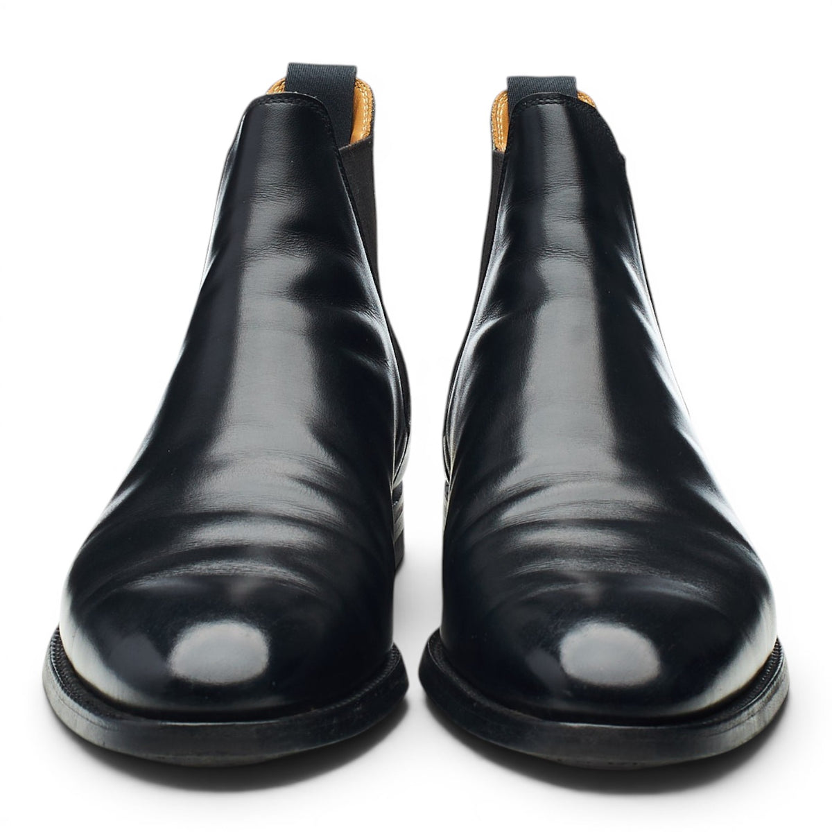 'Chelsea 8' Black Leather Chelsea Boots UK 7.5 E