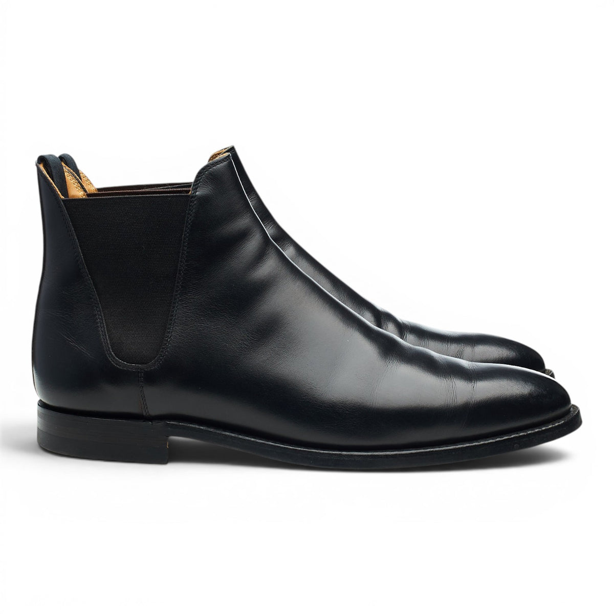 'Chelsea 8' Black Leather Chelsea Boots UK 7.5 E