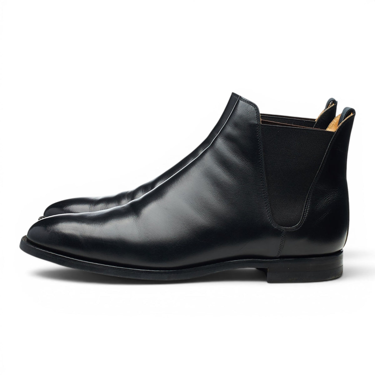 'Chelsea 8' Black Leather Chelsea Boots UK 7.5 E