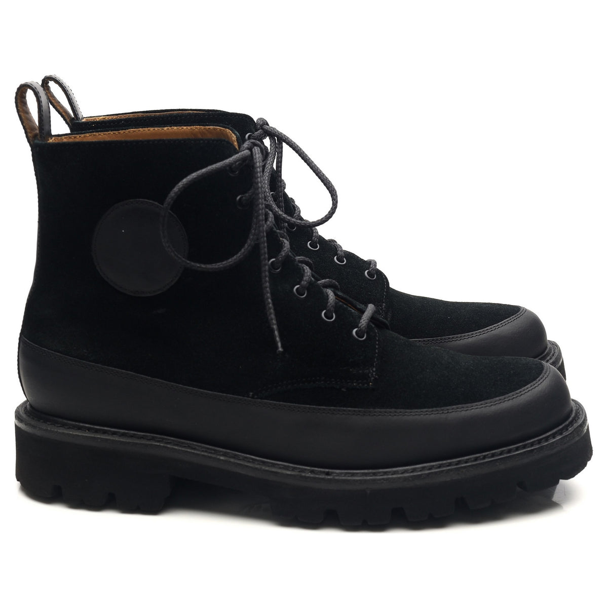 Black Leather Boots UK 6.5 G
