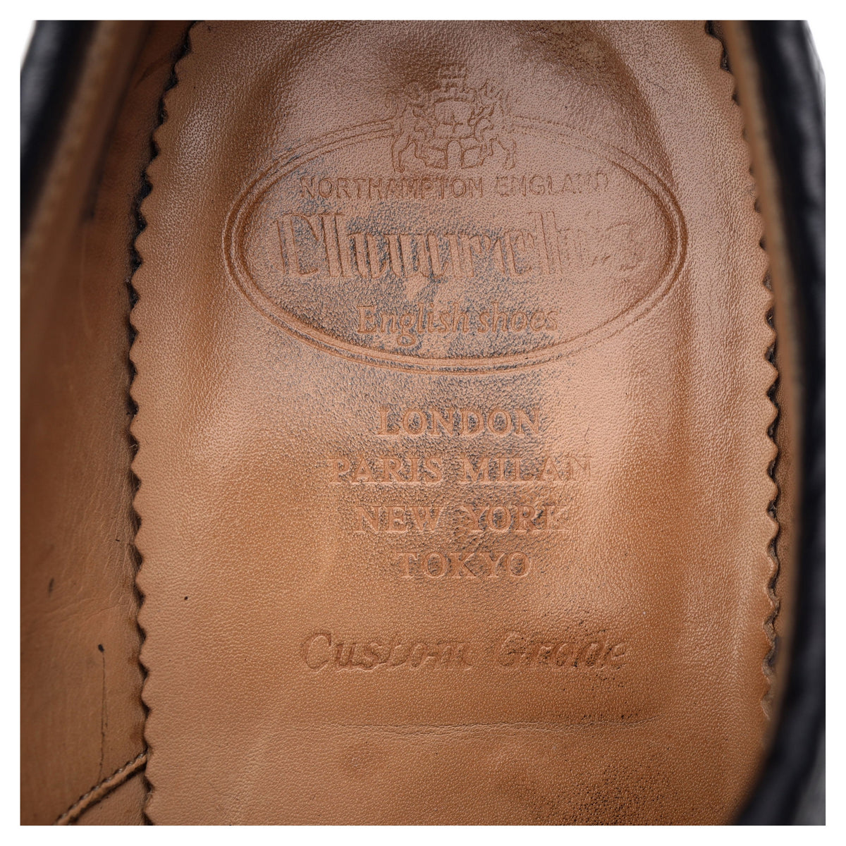 &#39;Newbridge&#39; Black Leather Derby UK 9.5 G