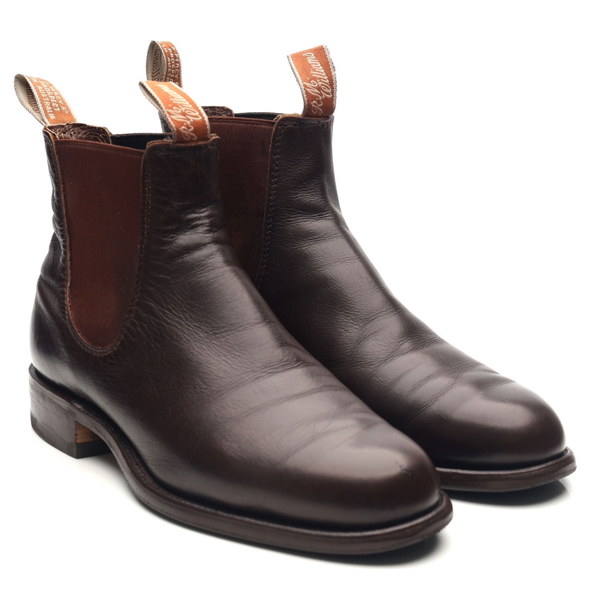 &#39;Comfort Turnout&#39; Dark Brown Leather Chelsea Boots UK 8 G