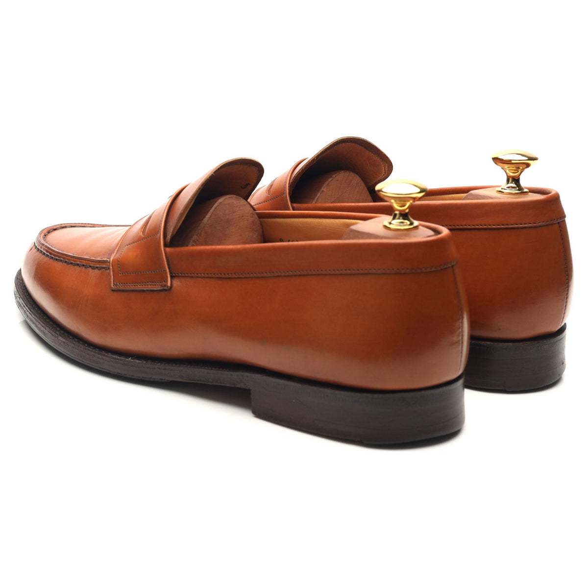 &#39;Darwin&#39; Tan Brown Leather Loafers UK 9 G