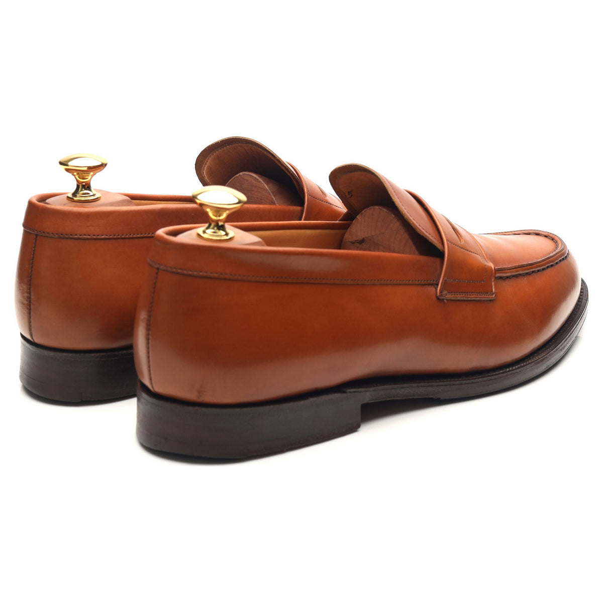 &#39;Darwin&#39; Tan Brown Leather Loafers UK 9 G