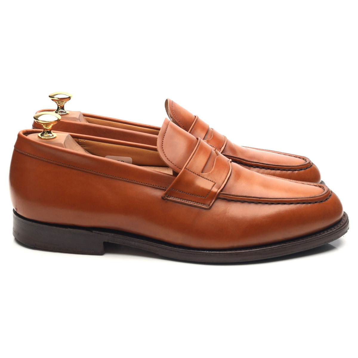 &#39;Darwin&#39; Tan Brown Leather Loafers UK 9 G