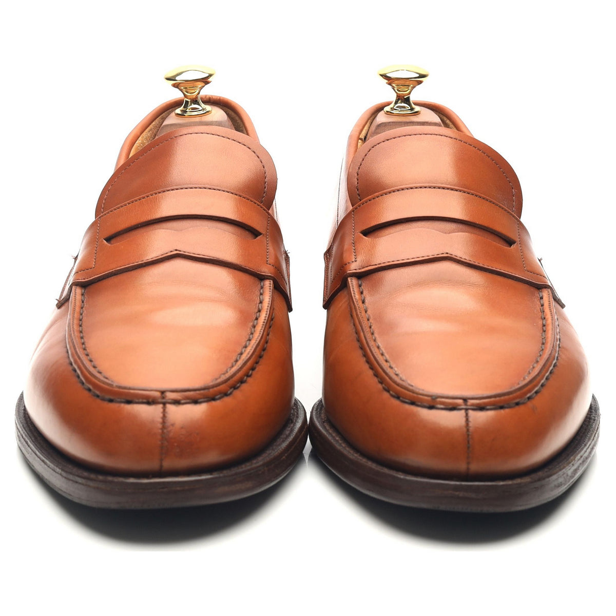 &#39;Darwin&#39; Tan Brown Leather Loafers UK 9 G