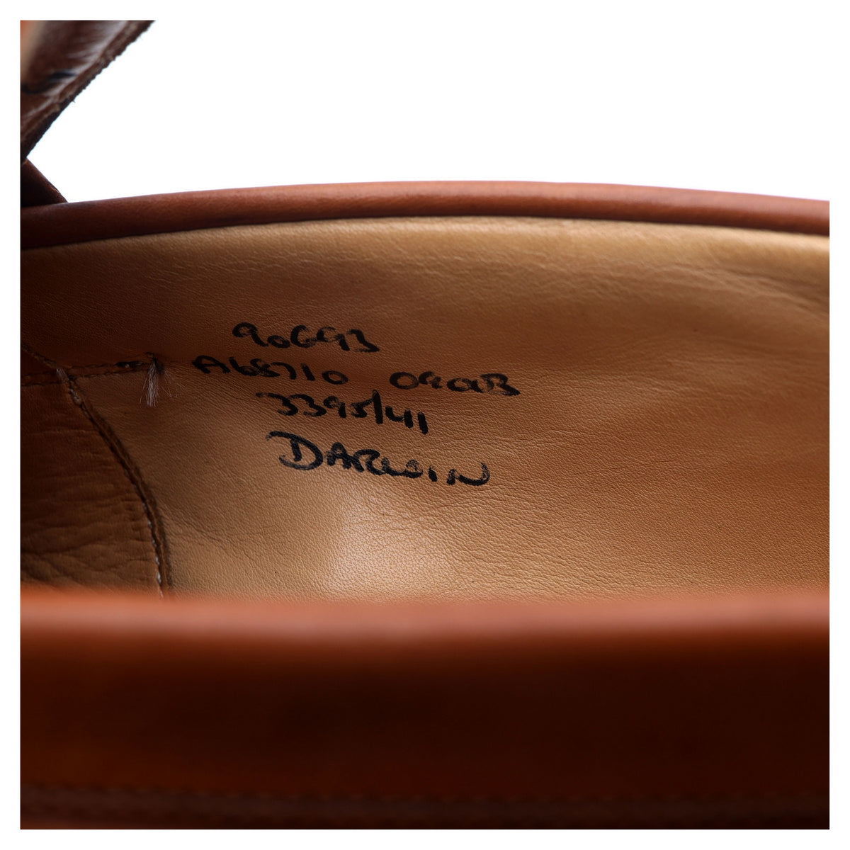 &#39;Darwin&#39; Tan Brown Leather Loafers UK 9 G