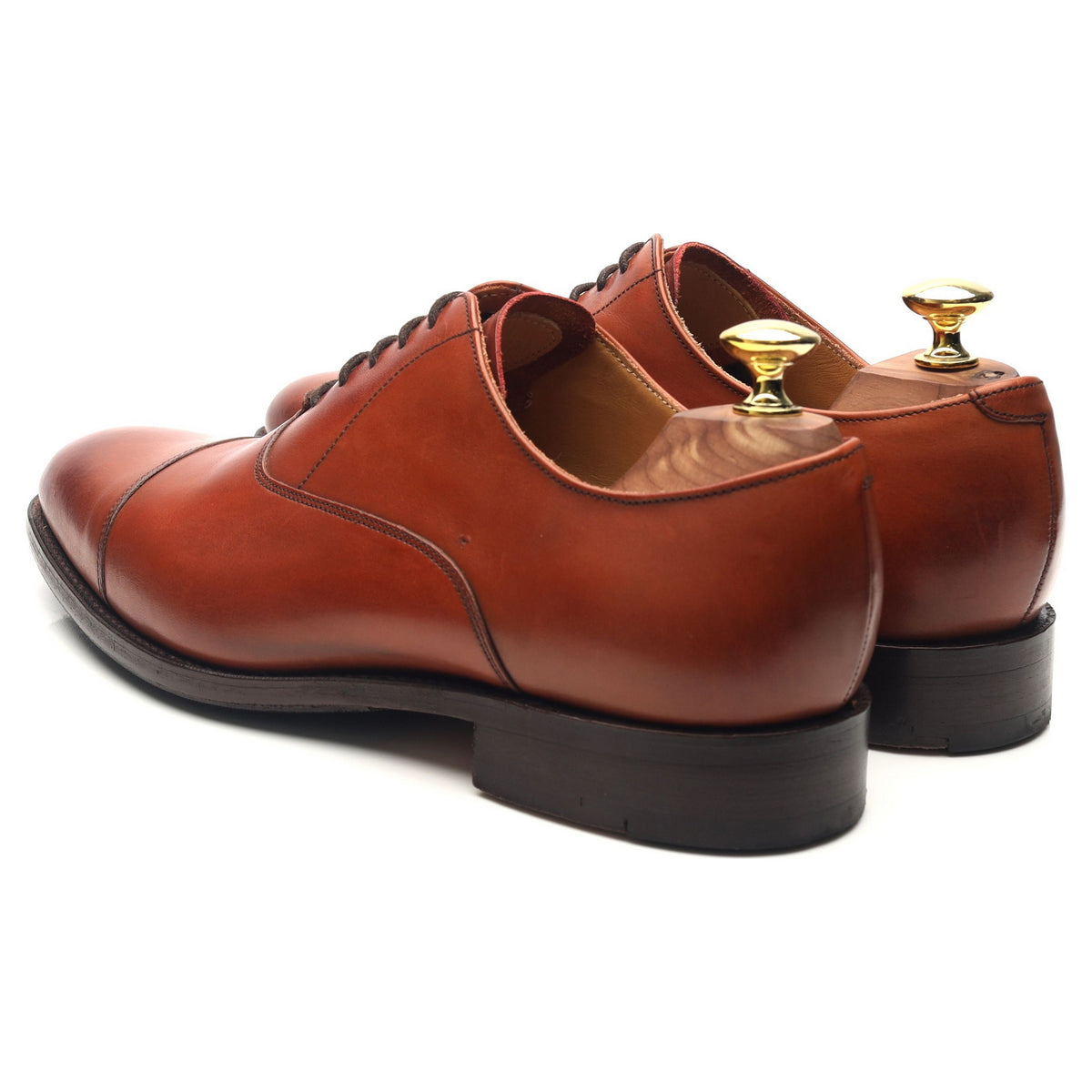 &#39;Duxford&#39; Tan Brown Leather Oxford UK 7 G