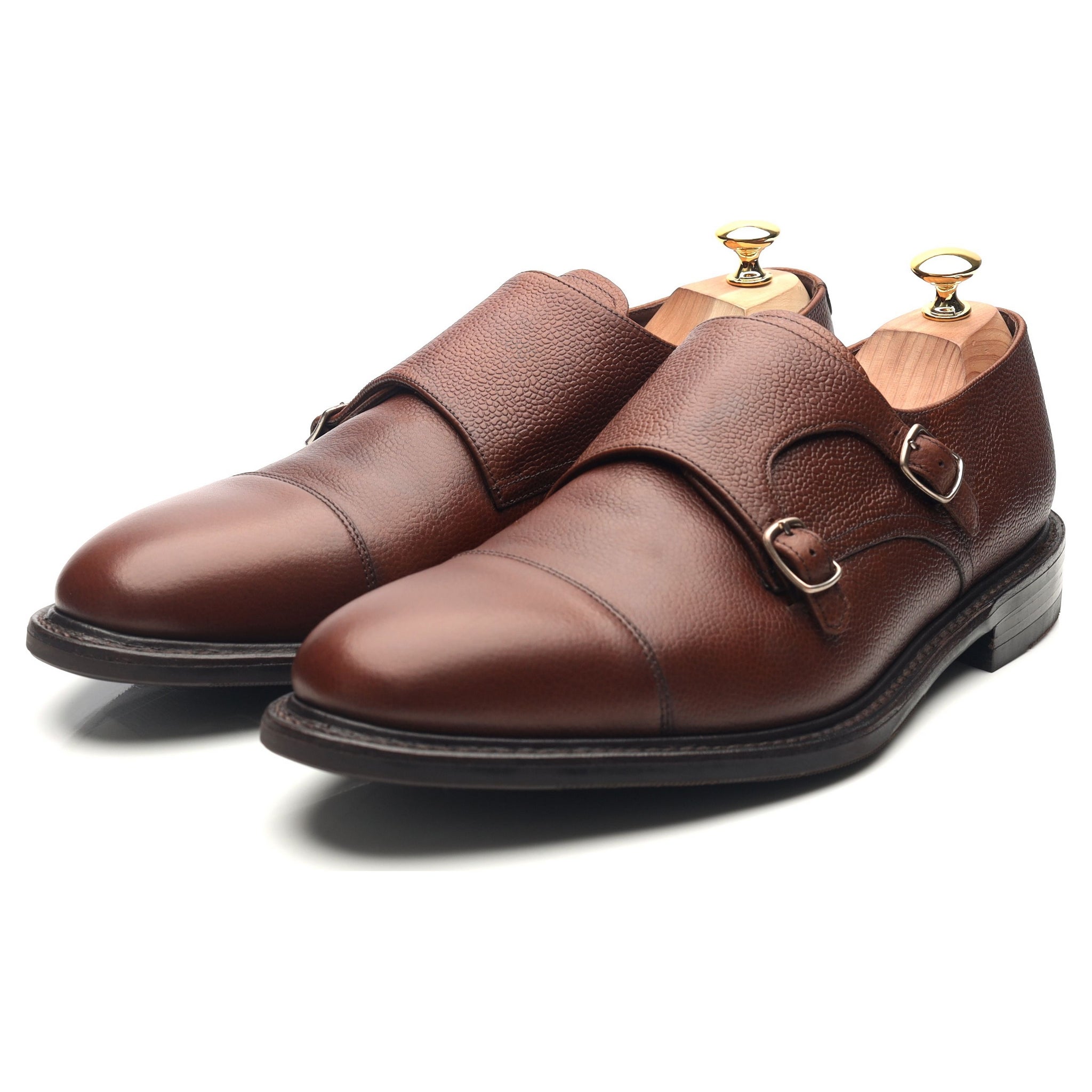 1880 'Benedict' Dark Brown Leather Double Monk Strap UK 11 F