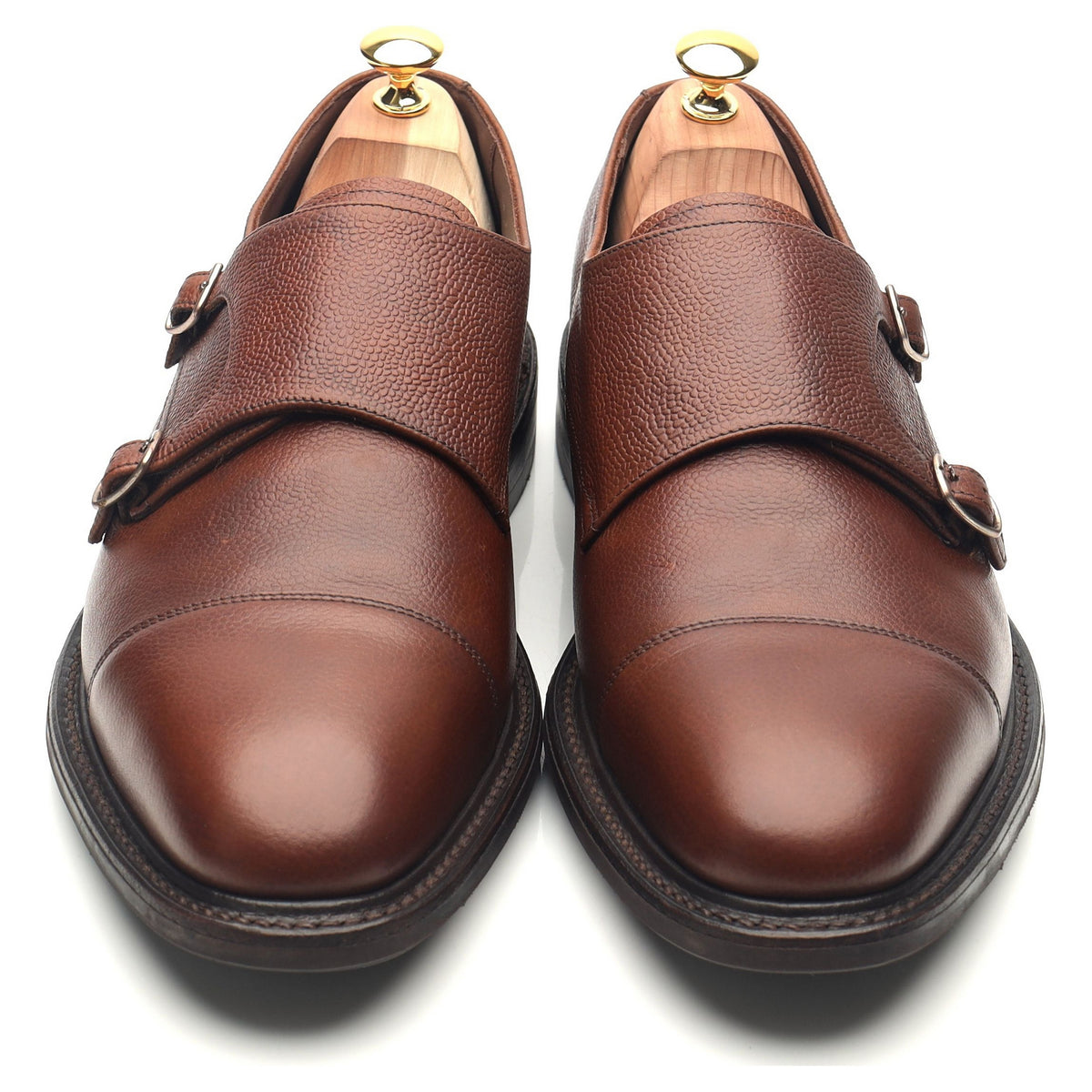 1880 &#39;Benedict&#39; Dark Brown Leather Double Monk Strap UK 11 F
