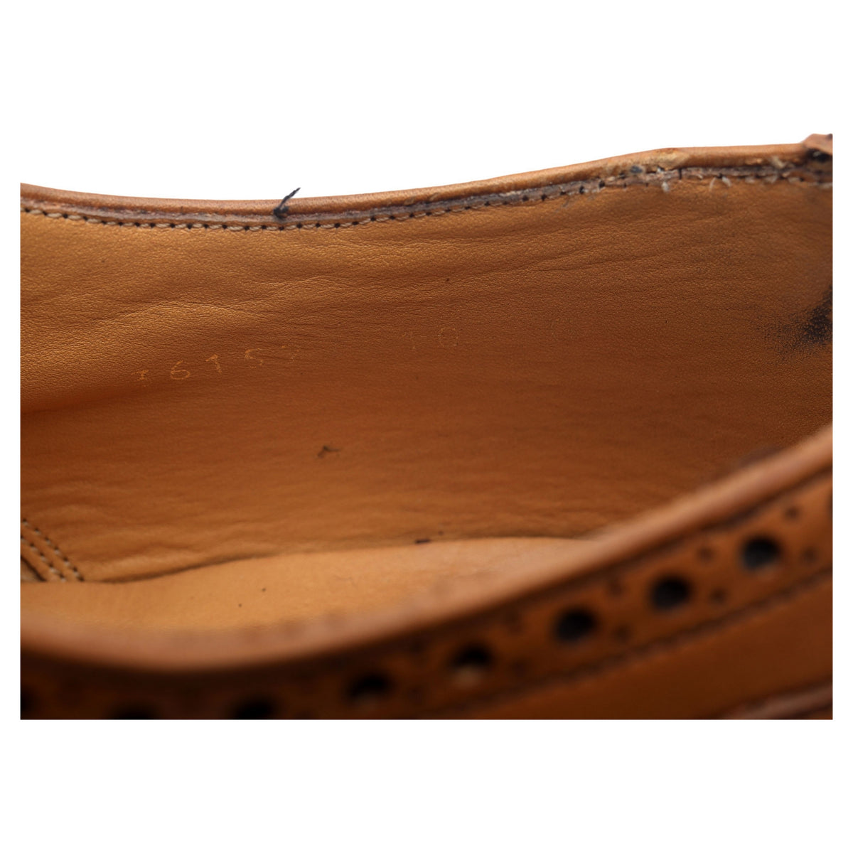 &#39;Longworth &#39; Tan Brown Leather Derby Brogues UK 10 G