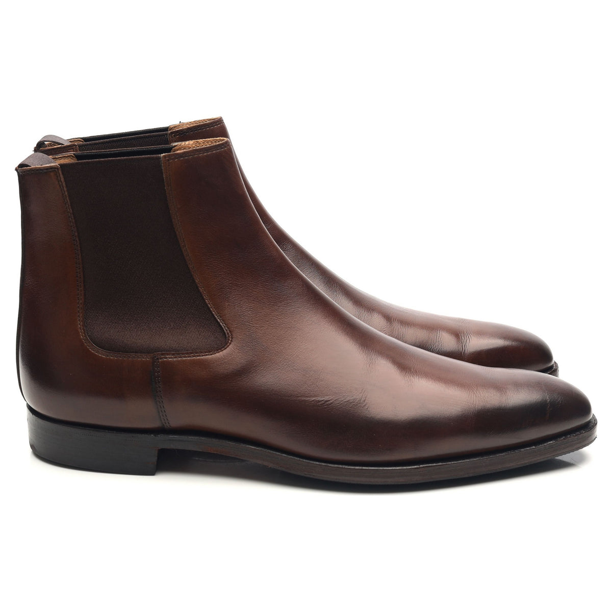 &#39;Lingfield&#39; Dark Brown Leather Chelsea Boots UK 7 E