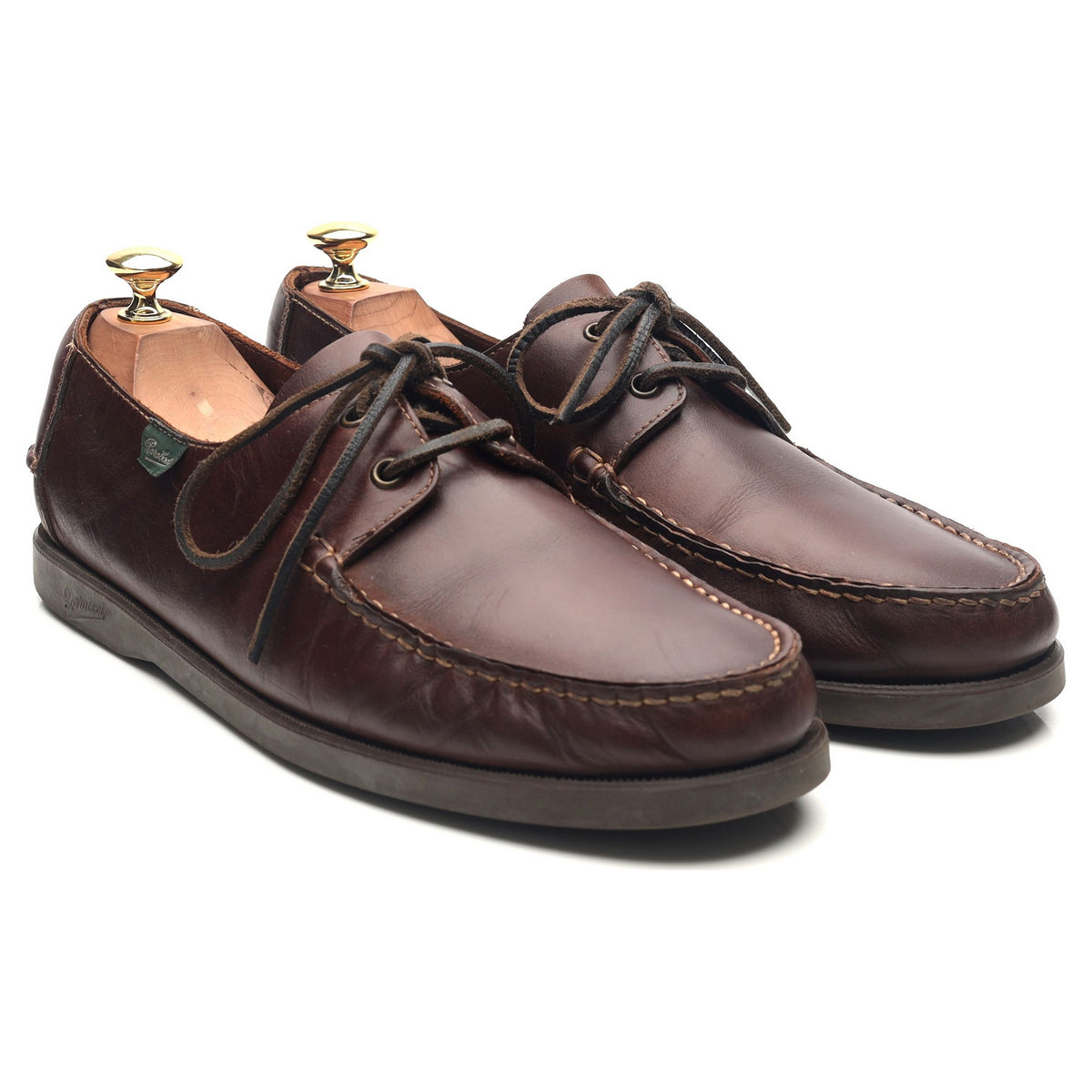Dark Brown Leather Deck Shoes UK 9