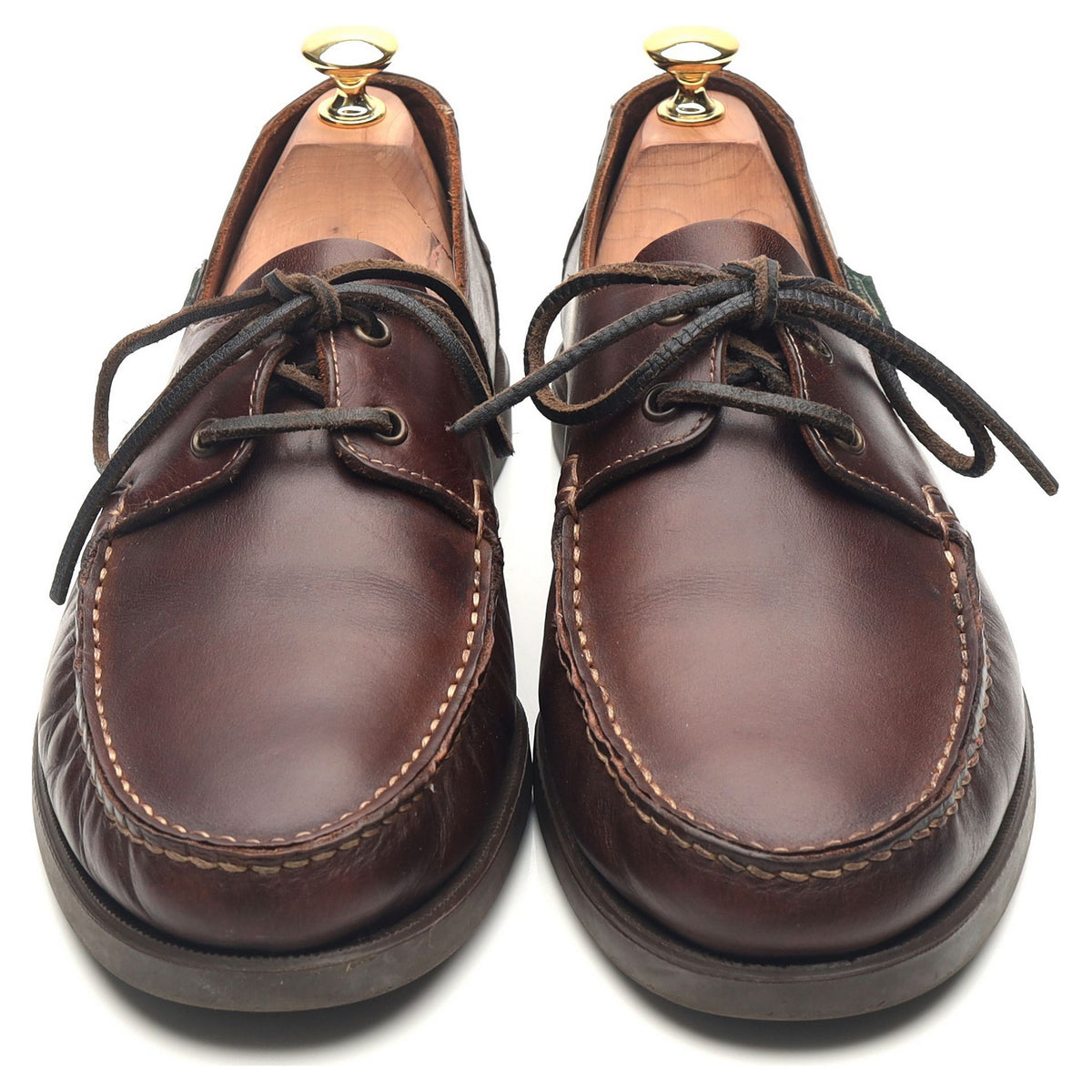 Dark Brown Leather Deck Shoes UK 9
