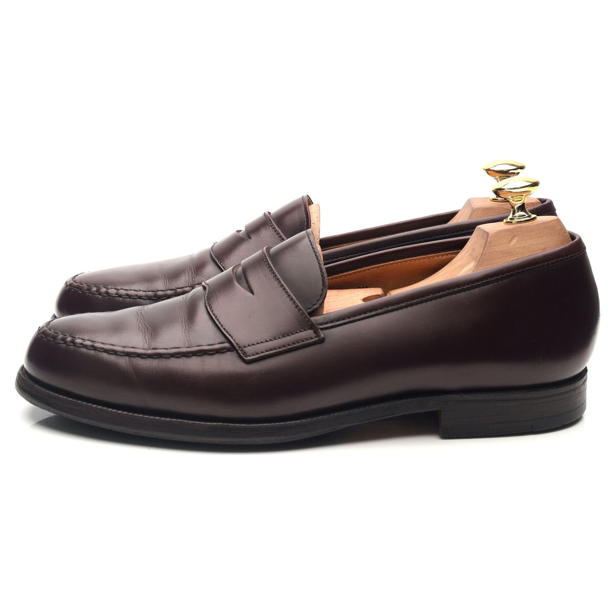 &#39;Boston&#39; Burgundy Leather Loafers UK 8 E
