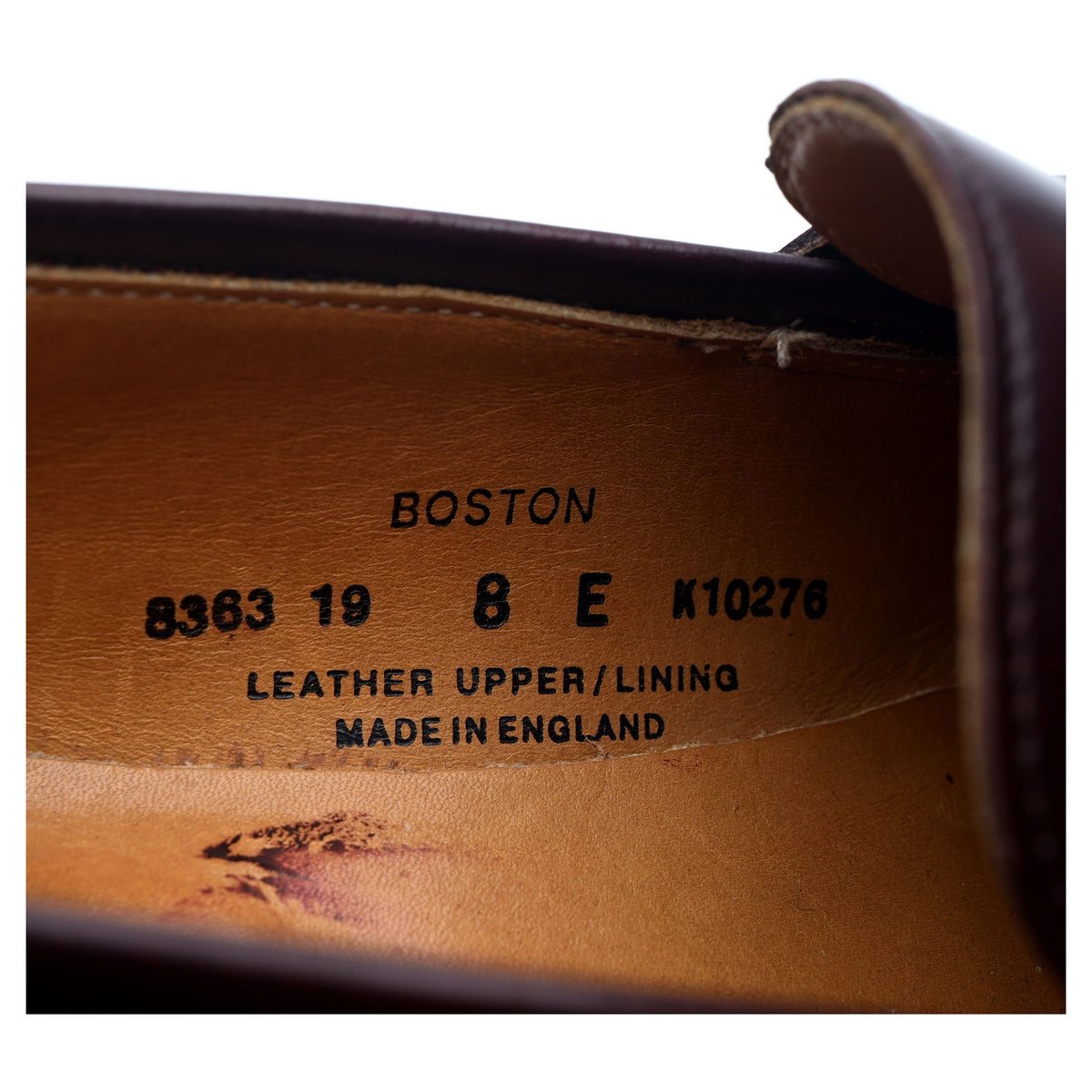 &#39;Boston&#39; Burgundy Leather Loafers UK 8 E