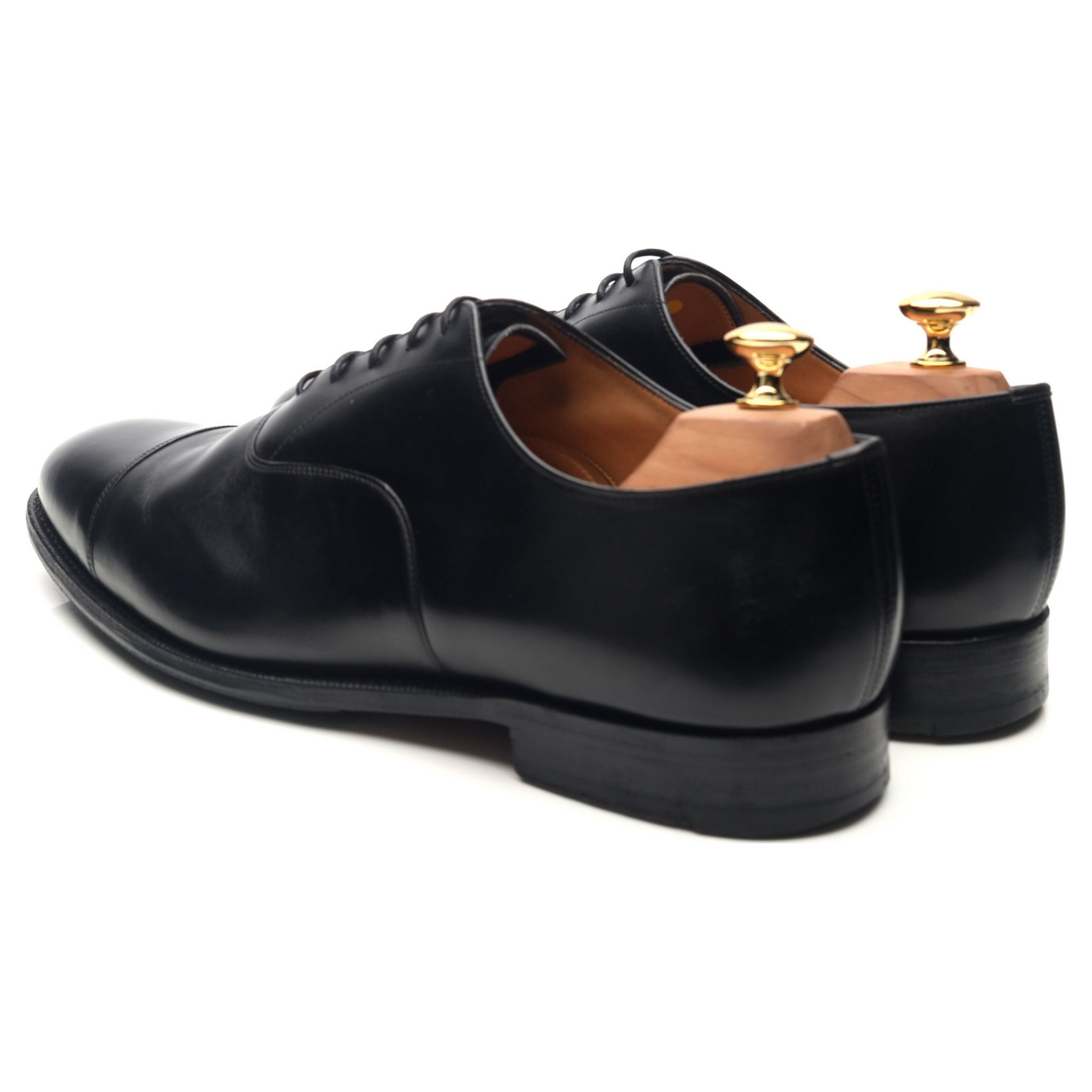 Consul' Black Leather Oxford UK 8 F - Abbot's Shoes