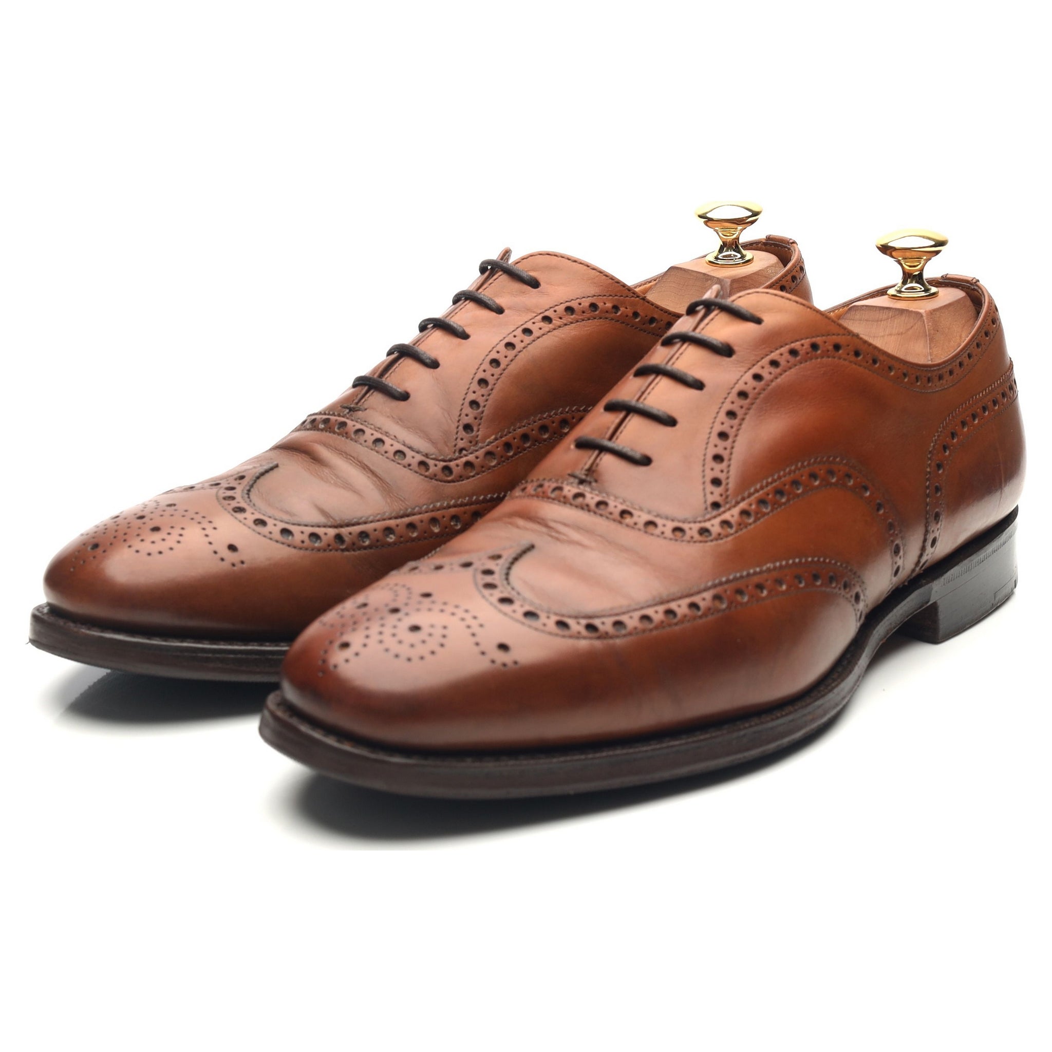 Chetwynd' Tan Brown Leather Brogues UK 9 G - Abbot's Shoes