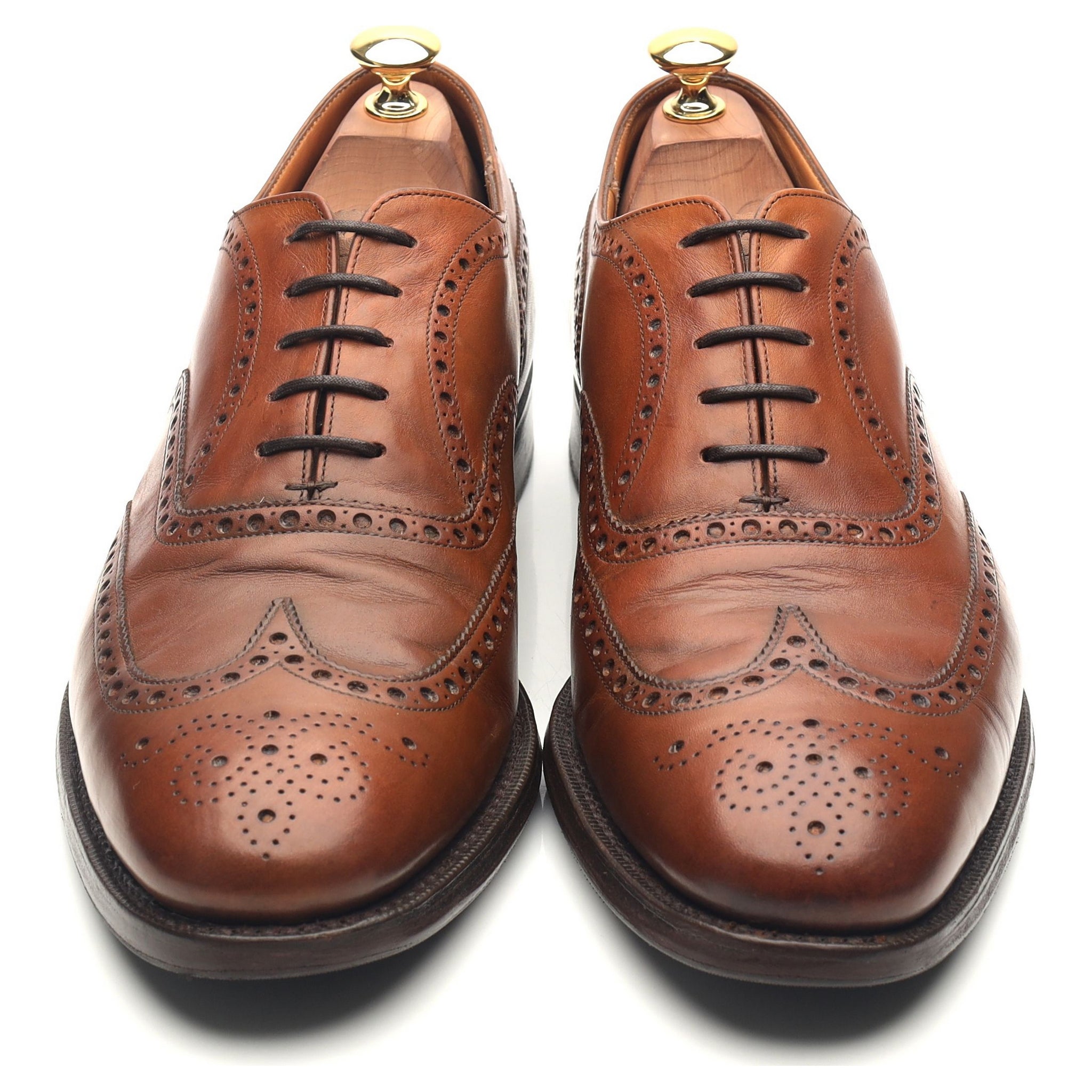 Chetwynd' Tan Brown Leather Brogues UK 9 G - Abbot's Shoes