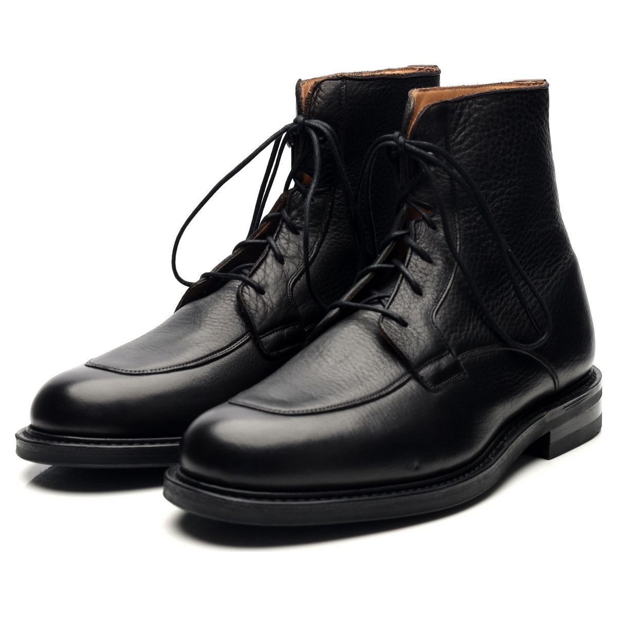 &#39;Careby&#39; Black Leather Boots UK 6.5 F