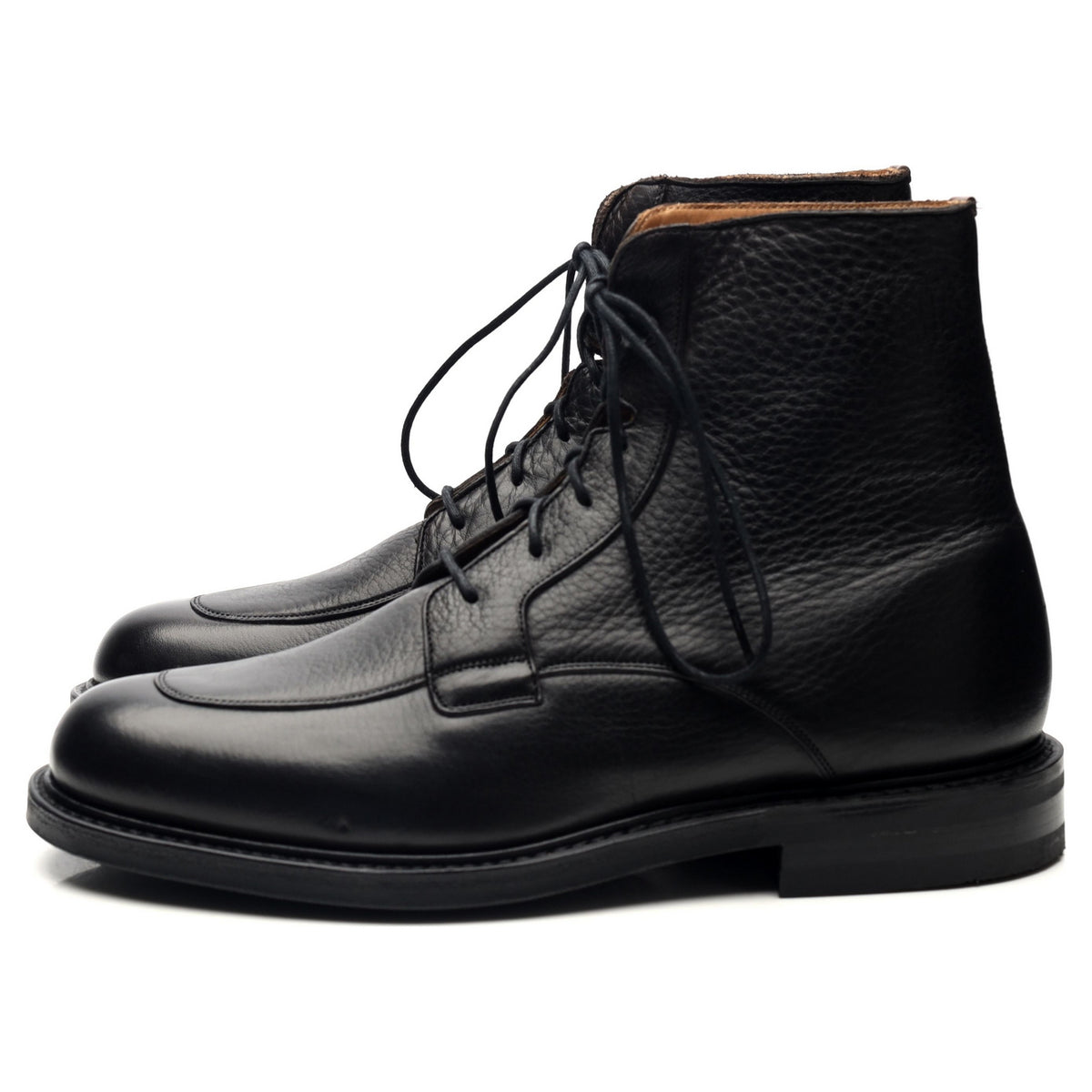 &#39;Careby&#39; Black Leather Boots UK 6.5 F