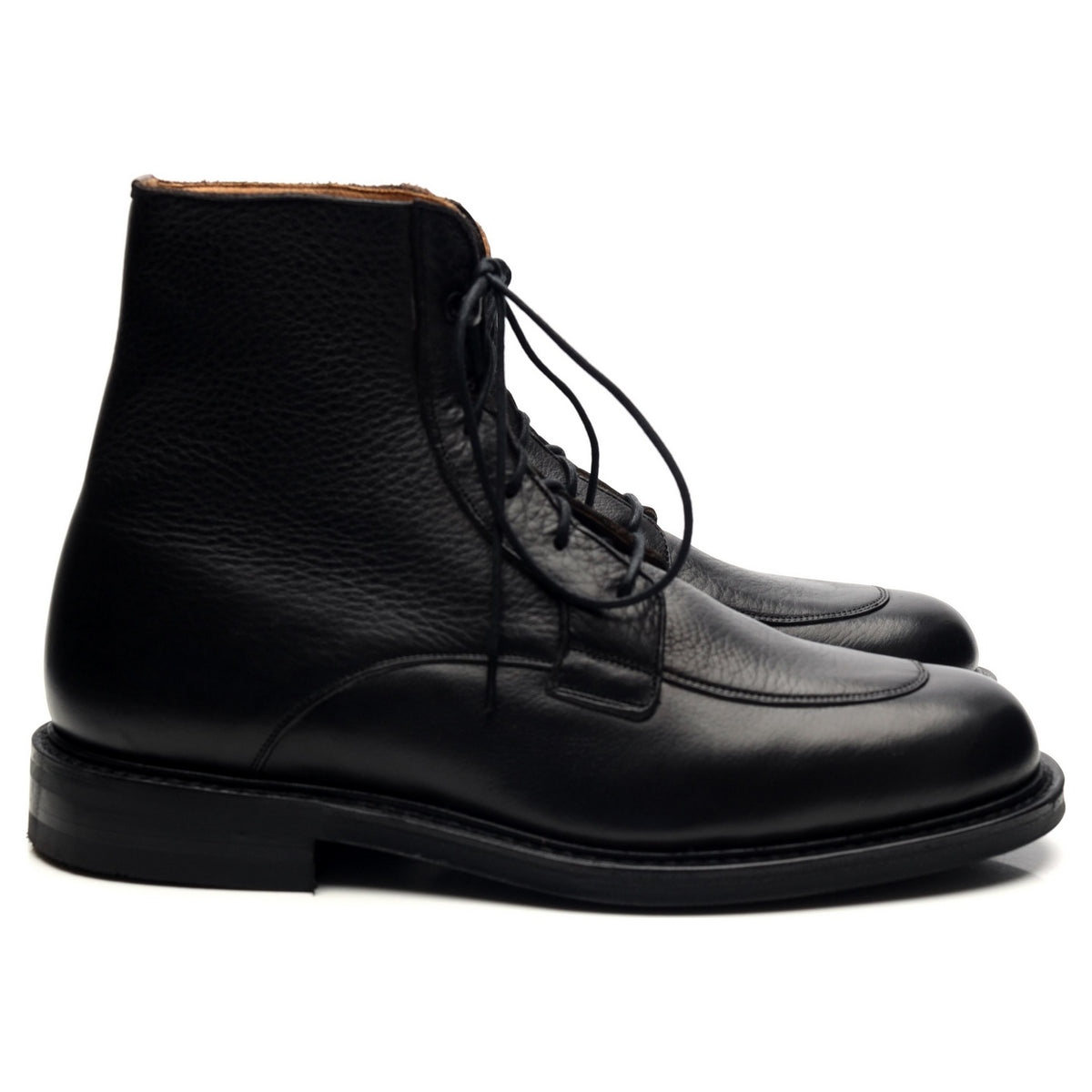 &#39;Careby&#39; Black Leather Boots UK 6.5 F