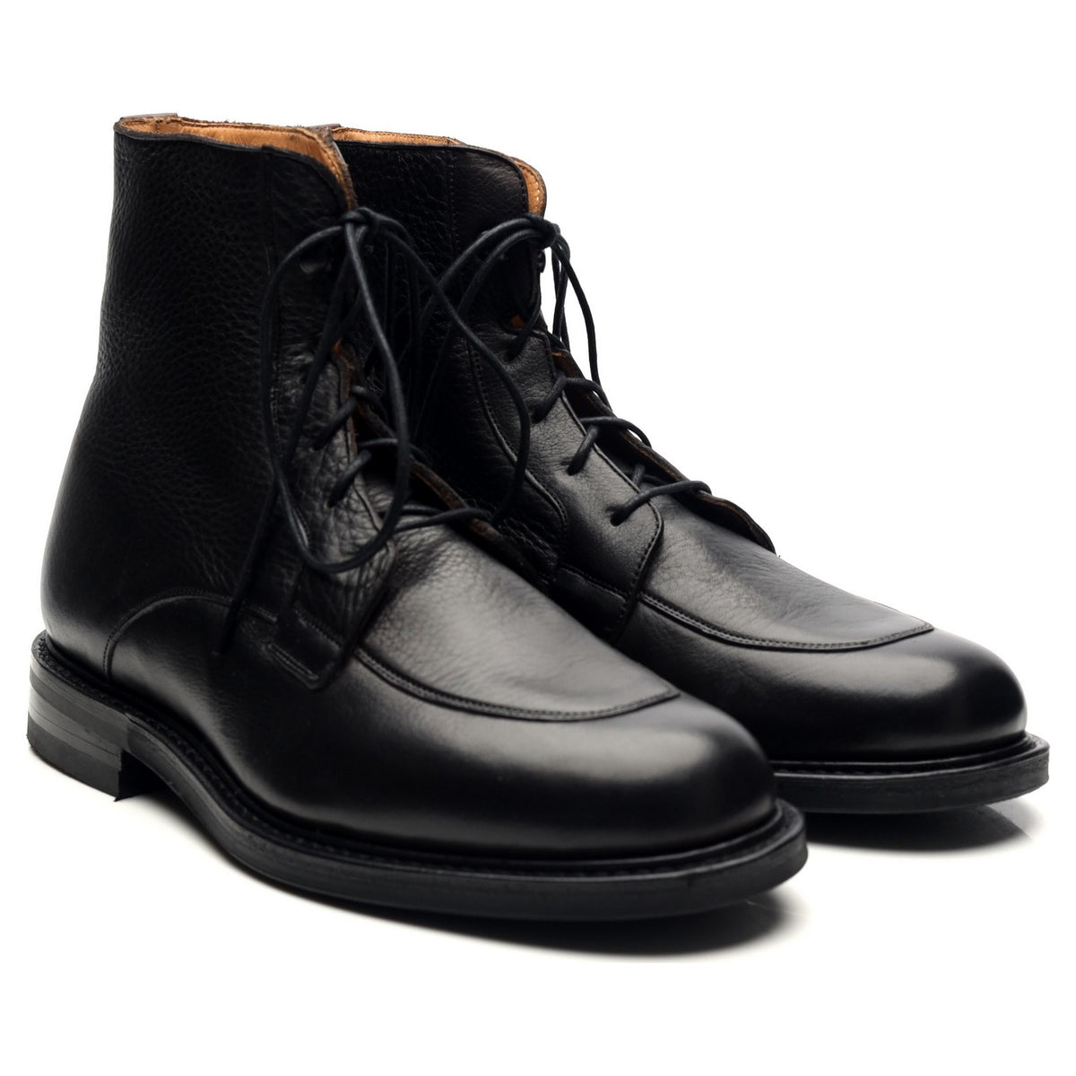 &#39;Careby&#39; Black Leather Boots UK 6.5 F