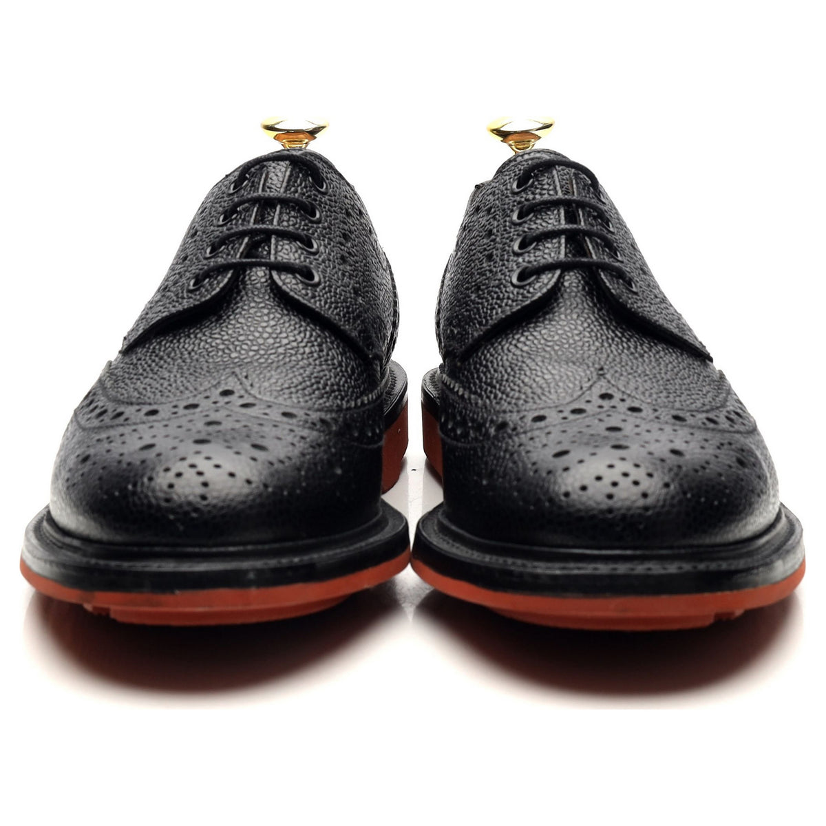 &#39;Jude&#39; Black Leather Derby Brogues UK 7