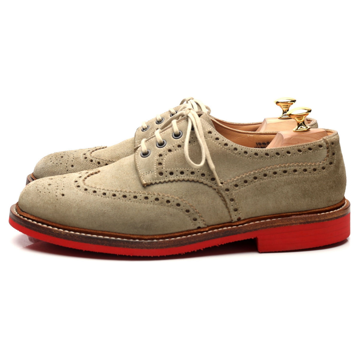 &#39;Blakeney&#39; Sand Suede Derby Brogues UK 10.5 G