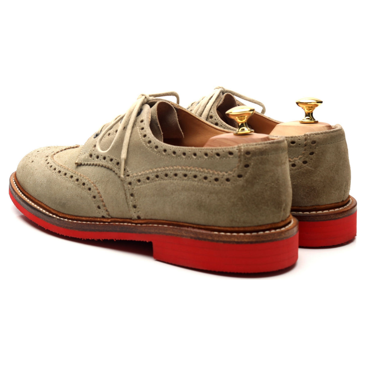 &#39;Blakeney&#39; Sand Suede Derby Brogues UK 10.5 G