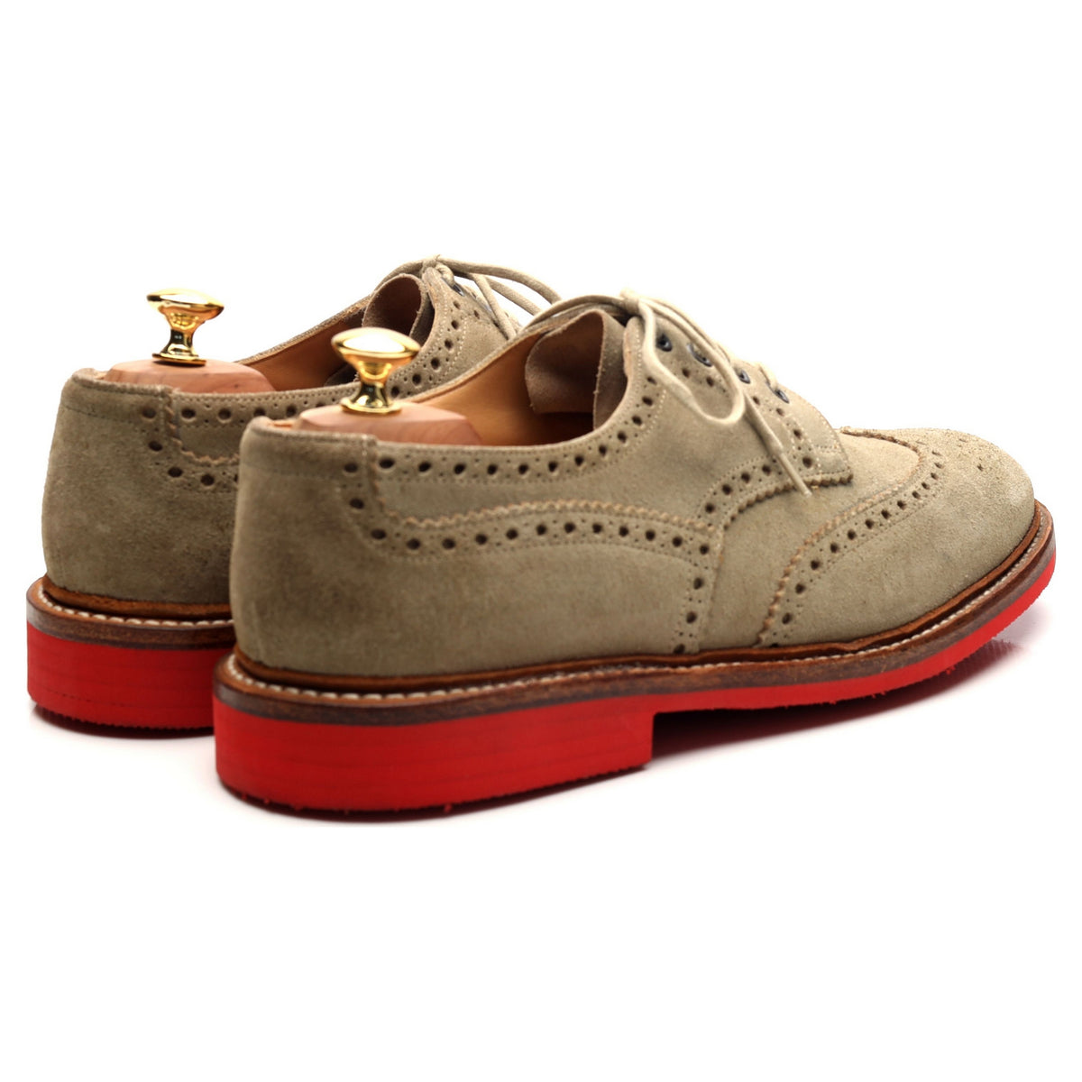 &#39;Blakeney&#39; Sand Suede Derby Brogues UK 10.5 G