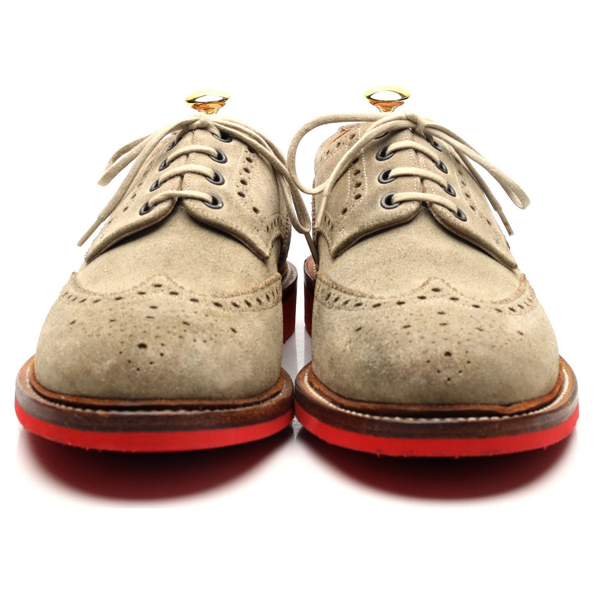 &#39;Blakeney&#39; Sand Suede Derby Brogues UK 10.5 G