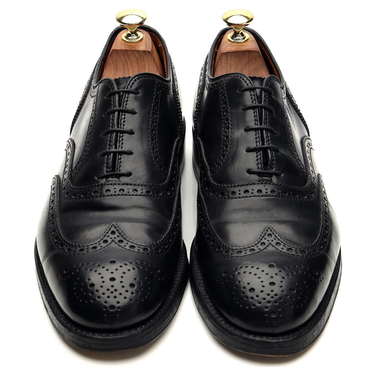 &#39;9741&#39; Black Cordovan Leather Oxford Brogues UK 7 US 8 D