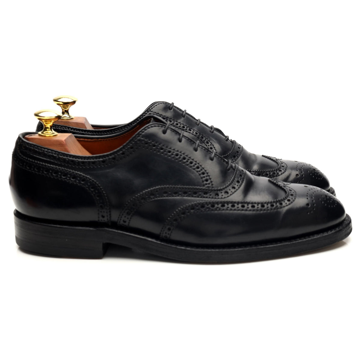 &#39;9741&#39; Black Cordovan Leather Oxford Brogues UK 7 US 8 D