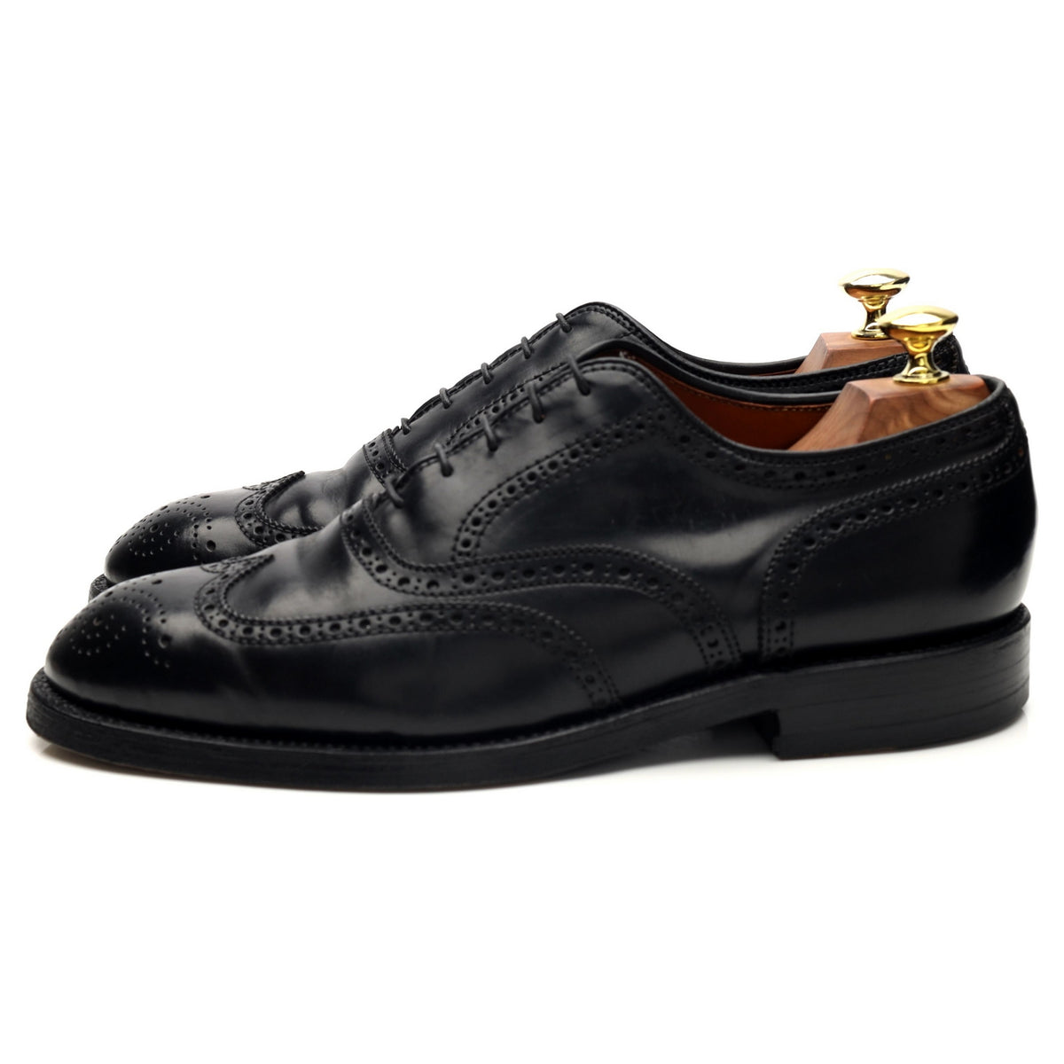 &#39;9741&#39; Black Cordovan Leather Oxford Brogues UK 7 US 8 D