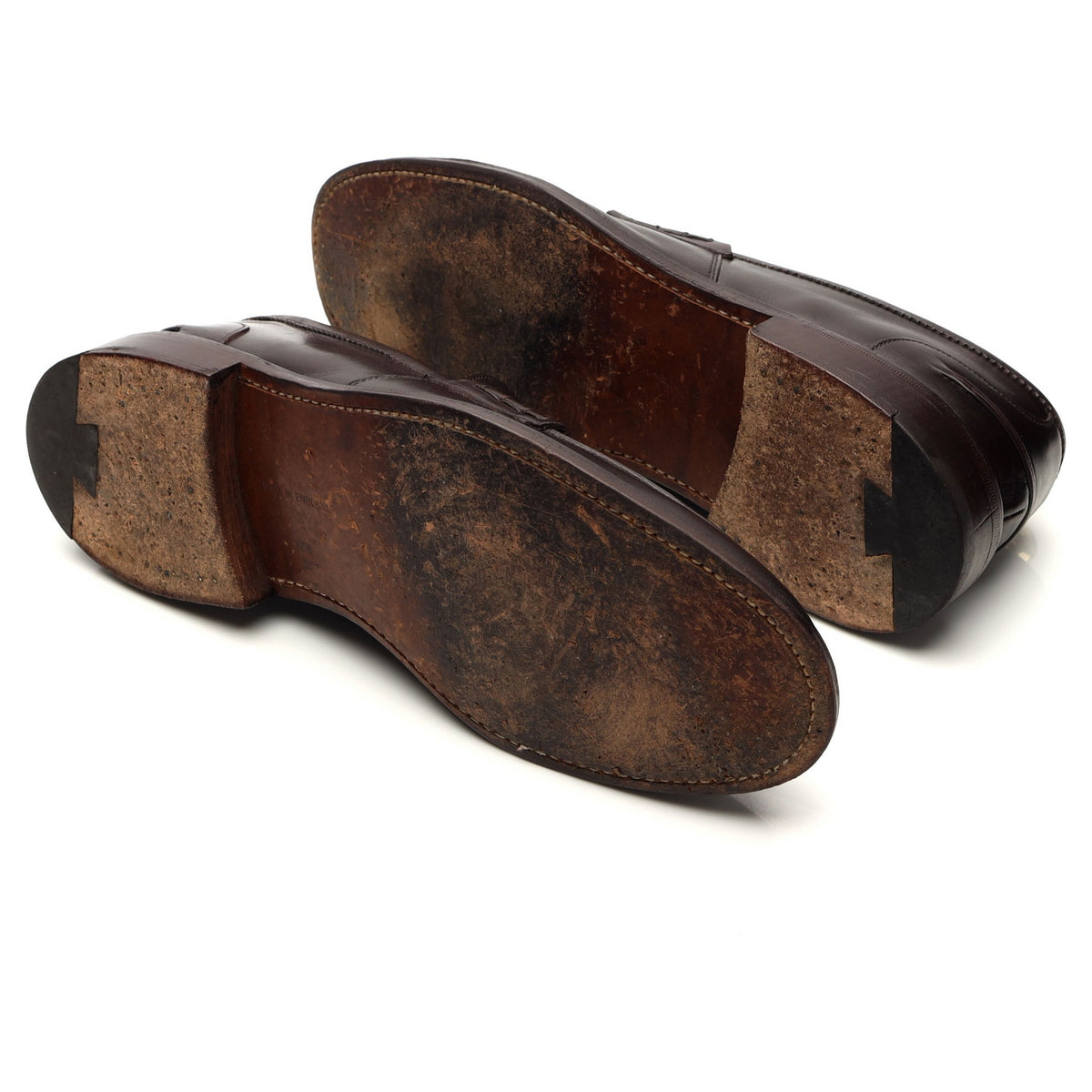 &#39;James&#39; Dark Brown Leather Loafers UK 10.5