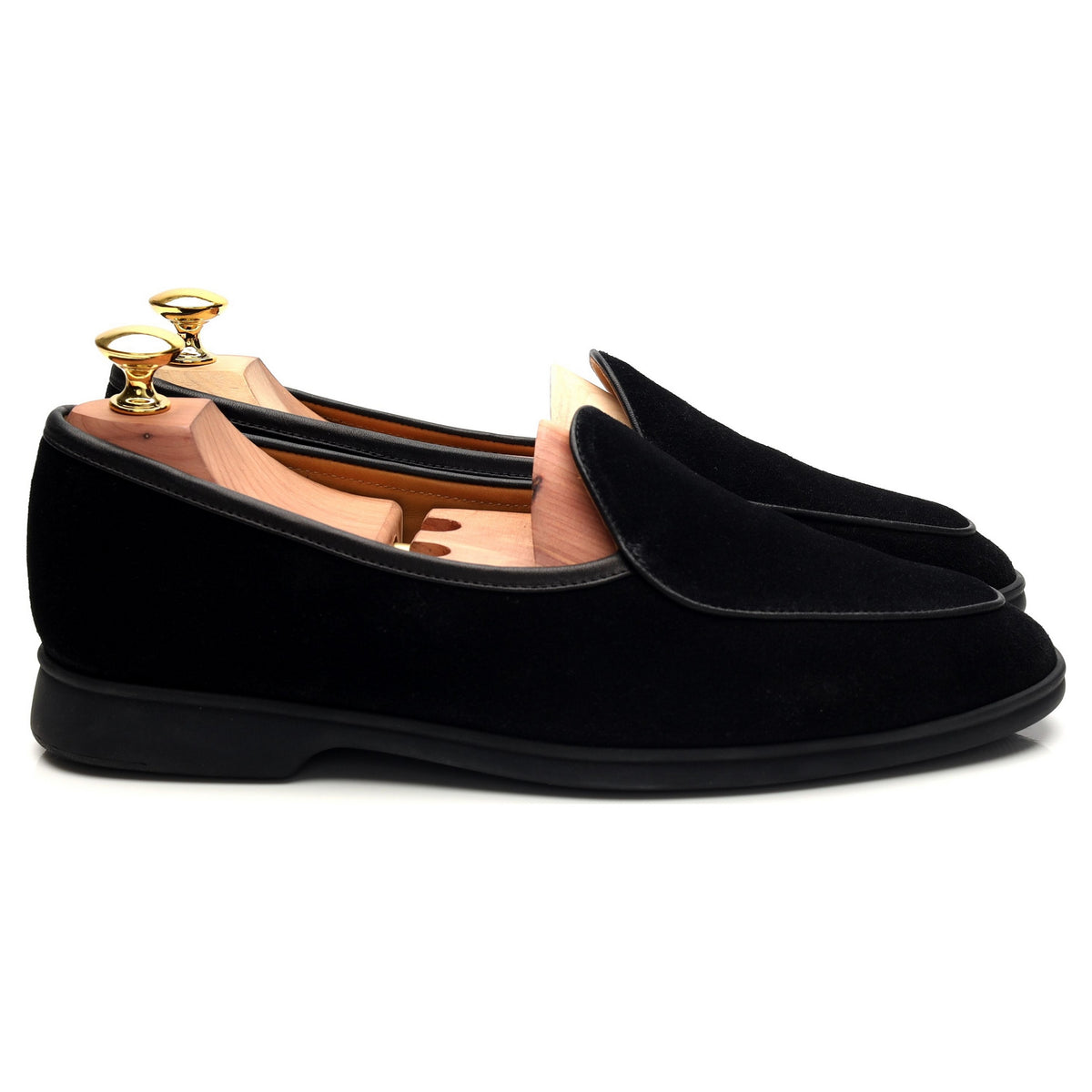 &#39;Sagan Stride&#39; Black Suede Slip On Loafers UK 6 / UK 6.5